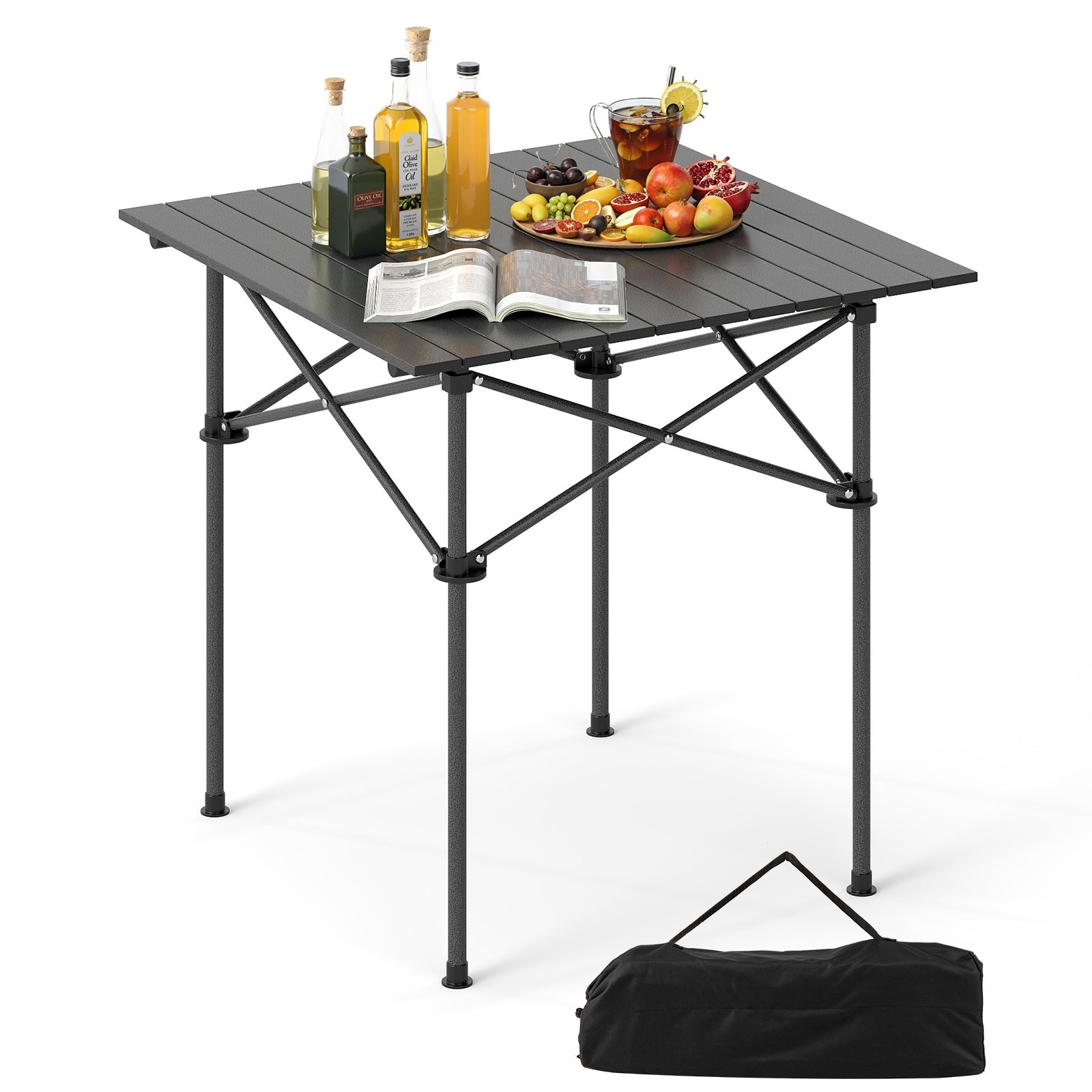 Folding Roll-up Camping Table with Metal Legs - Energize Trek
