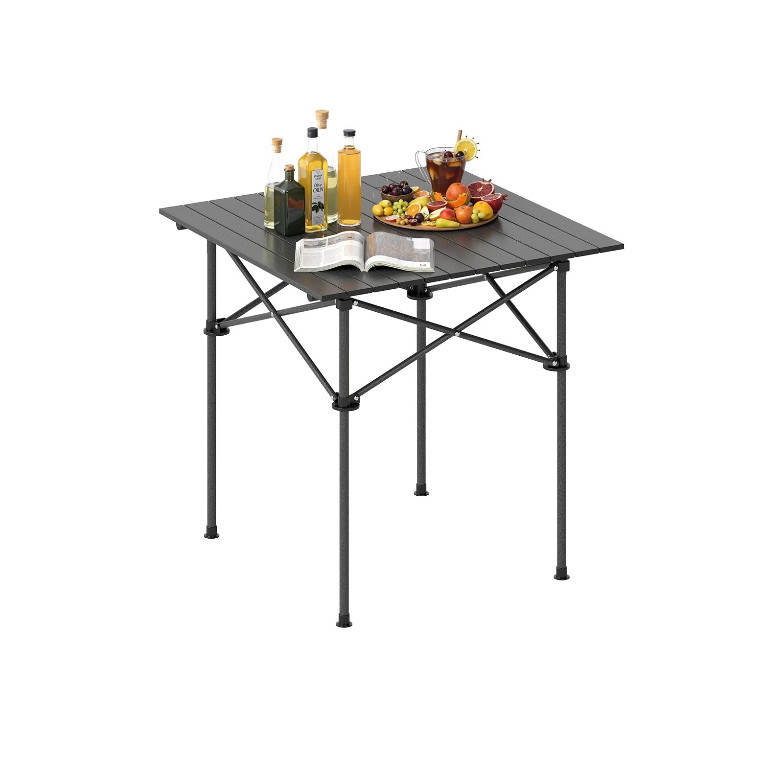 Folding Roll-up Camping Table with Metal Legs - Energize Trek