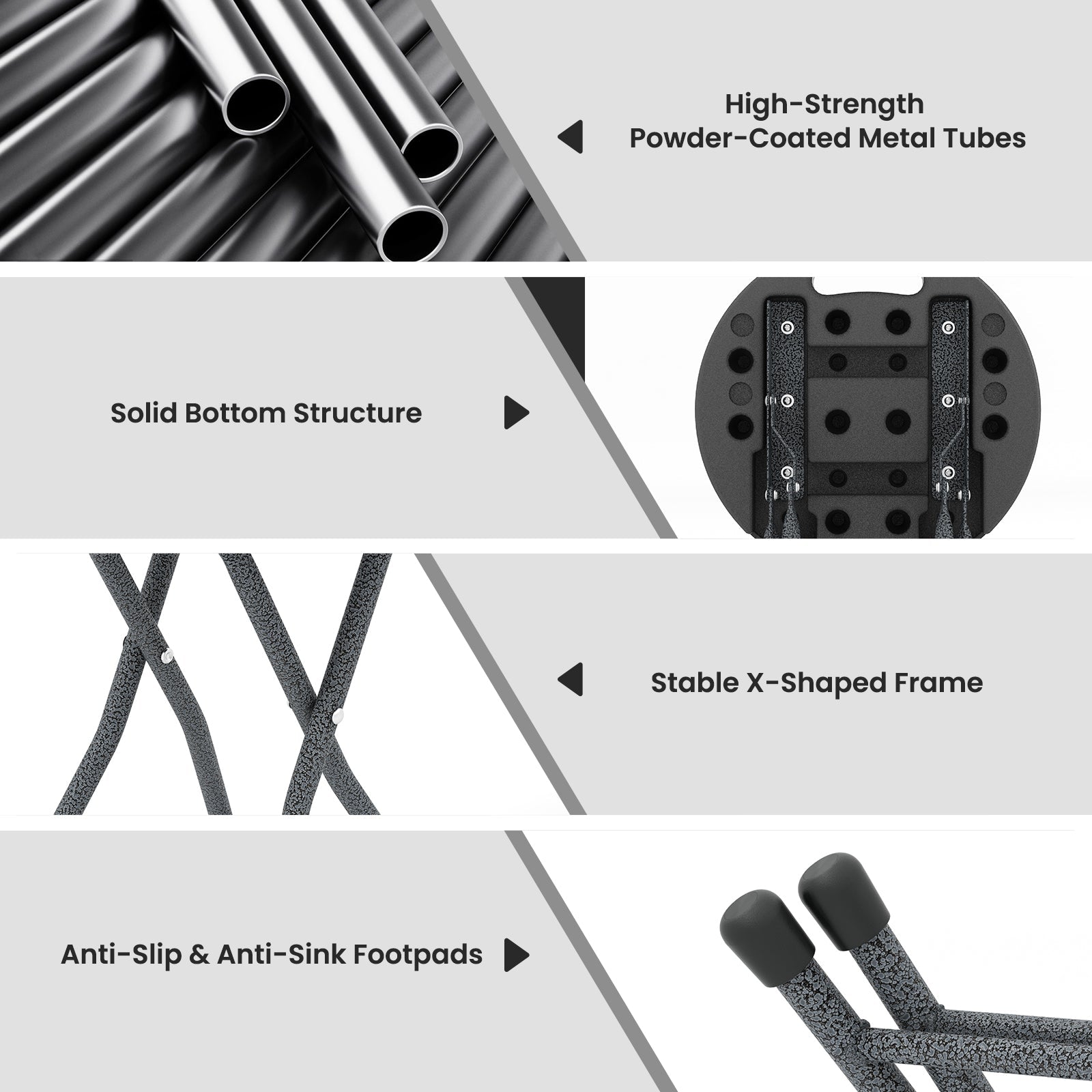 Folding Stool with Built-in Handle for Adults - Energize Trek