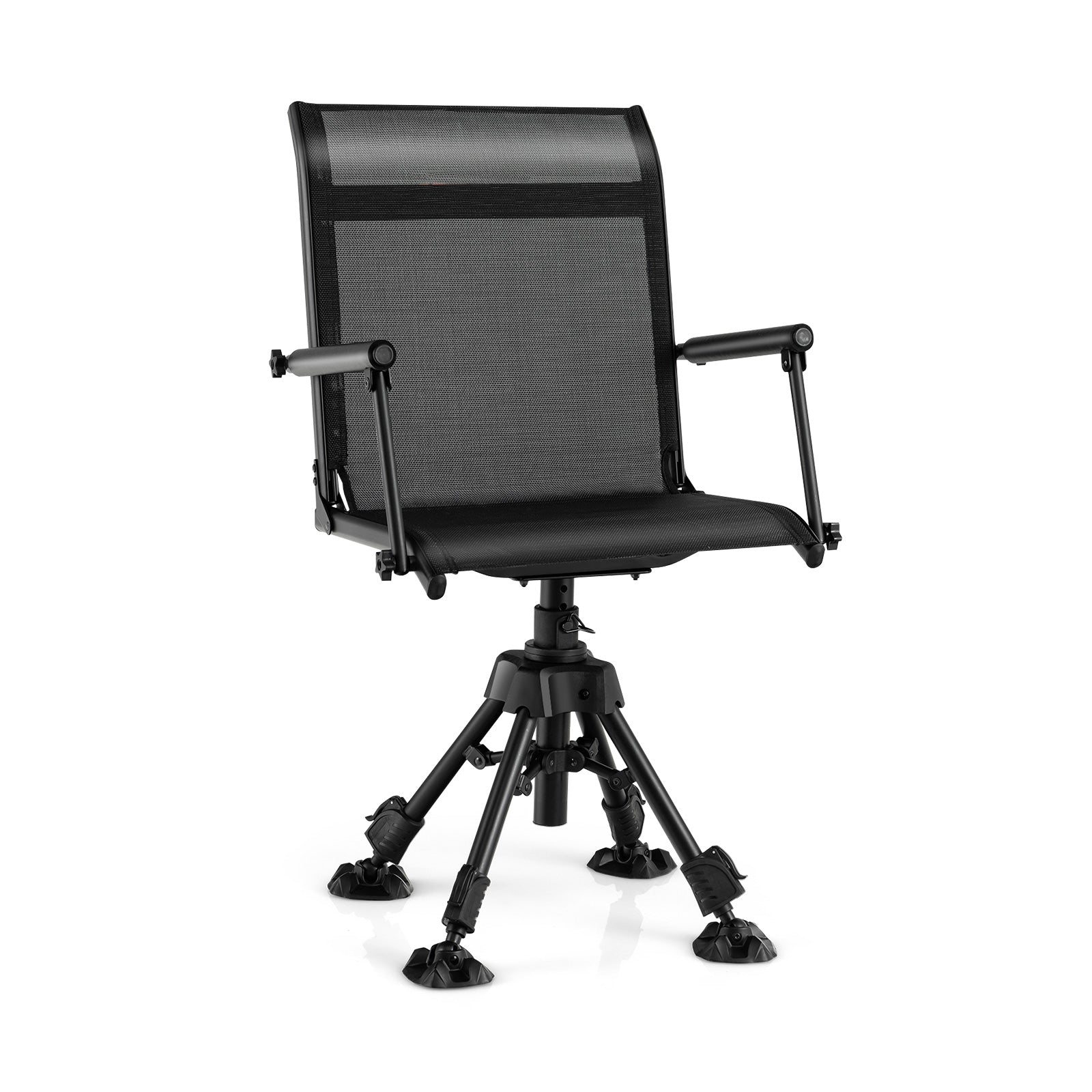 Folding Swivel Patio Chair with 4 Adjustable Leg - Energize Trek