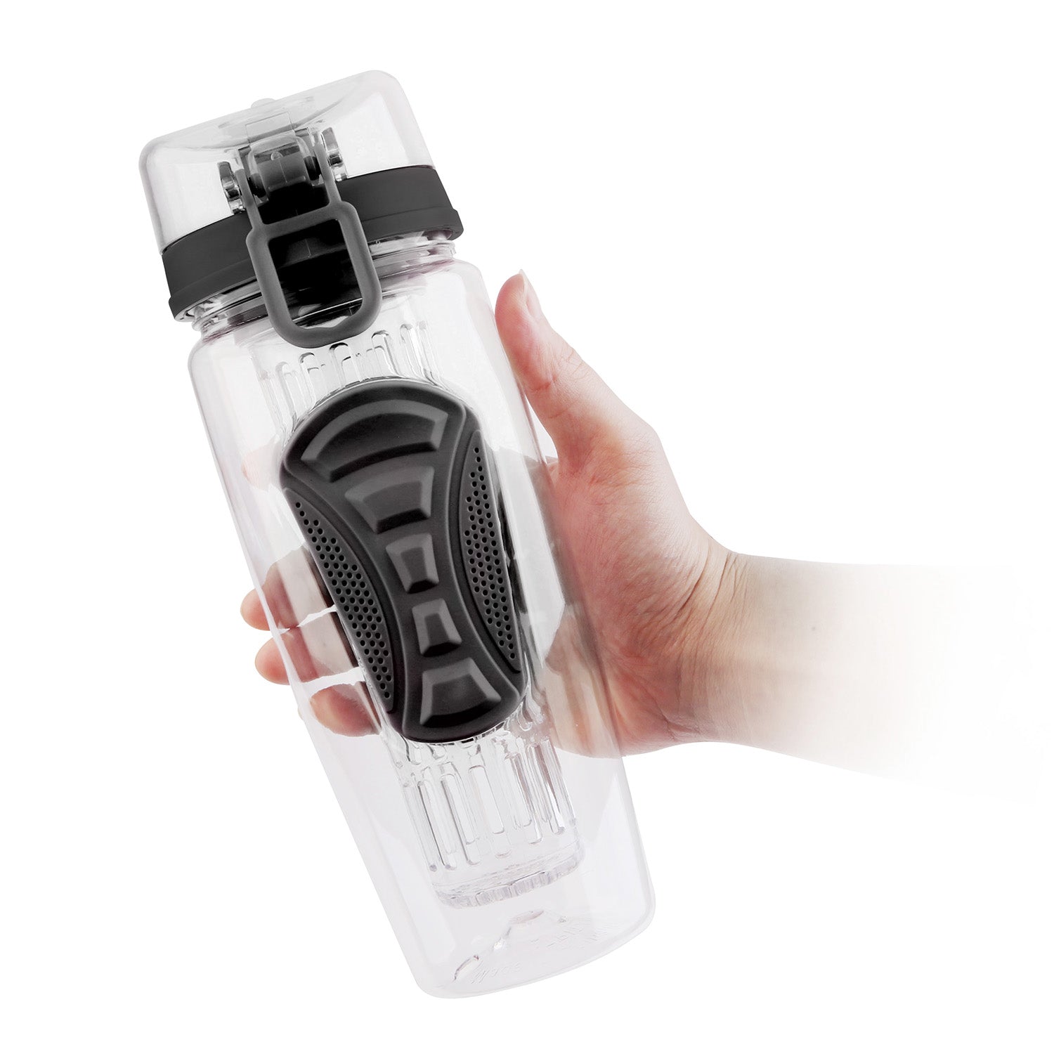 Fruit Infuser Water Bottle 32OZ Juice Shaker Sport w/ Flip Top Lid Anti-Slip Grips For Office Home Sport Running Walking Hiking - Energize Trek
