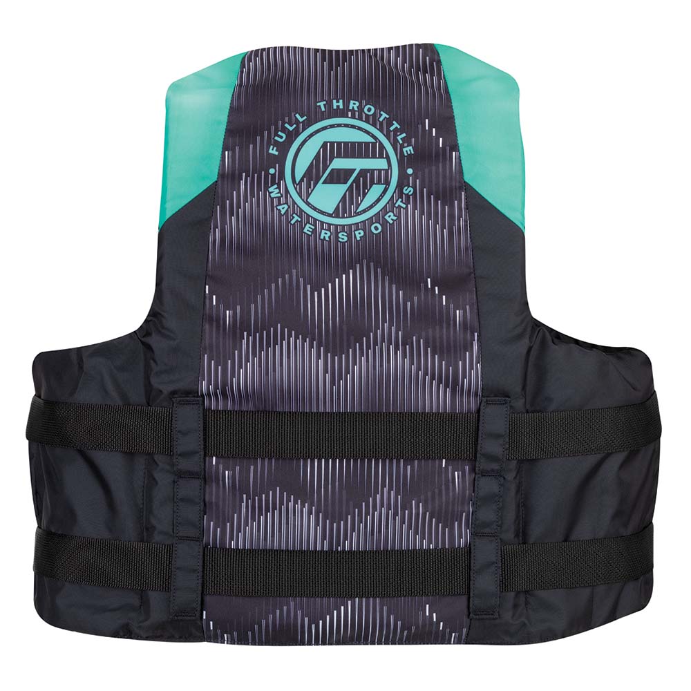 Full Throttle Adult Nylon Life Jacket  SM  AquaBlack 11220050503022