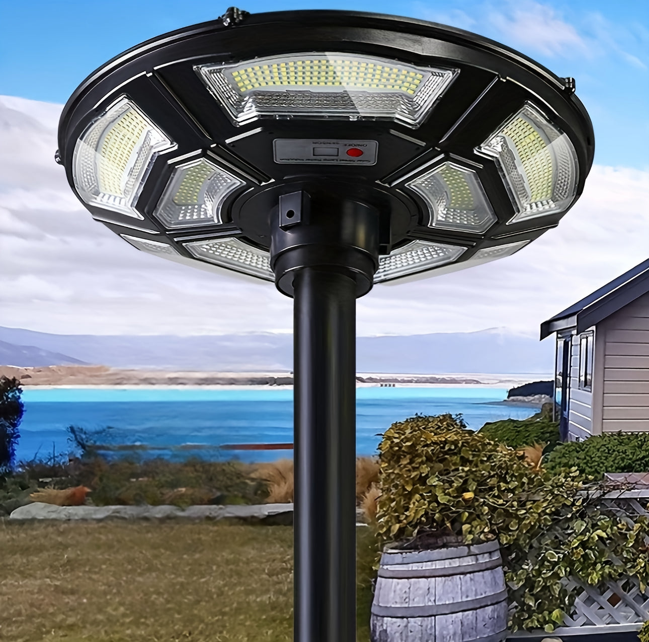 1500W Solar UFO Motion Sensor All in one Solar Garden Street Light With Remote Control - Energize Trek
