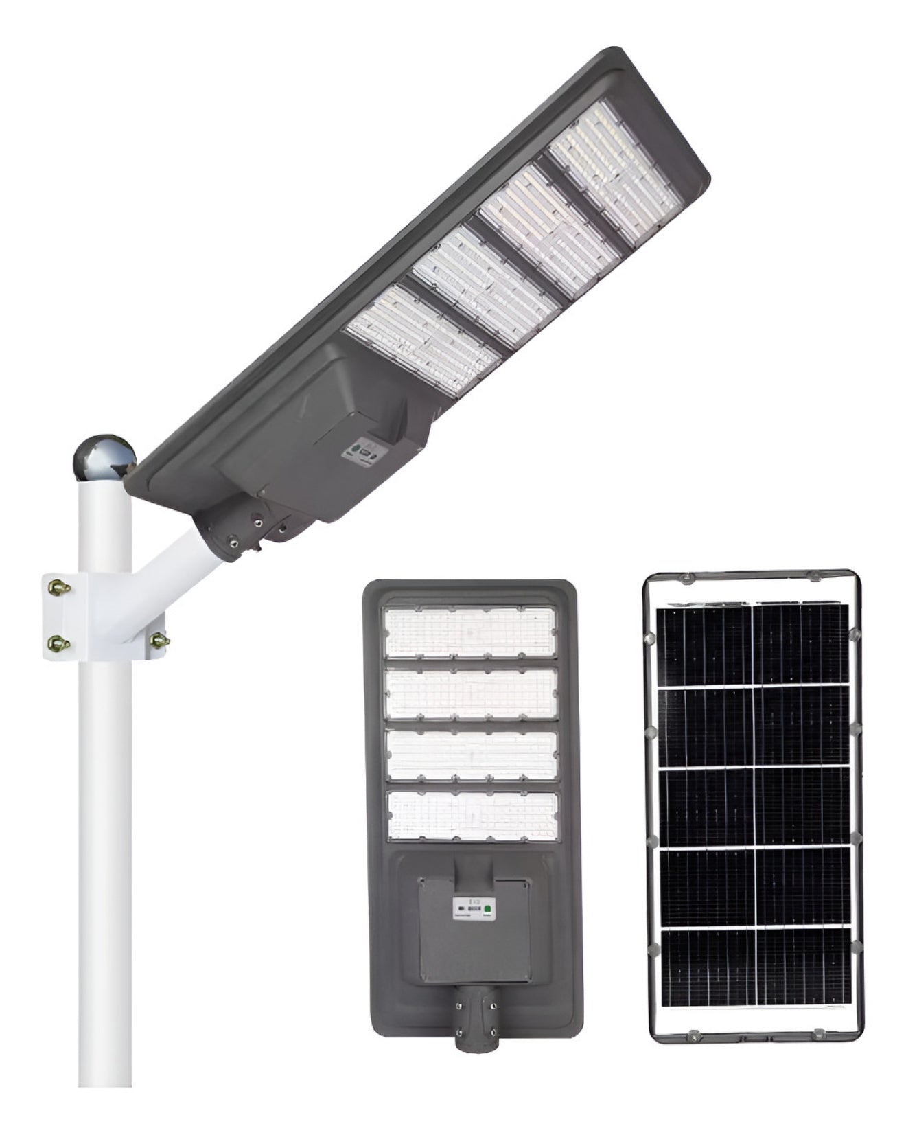 9000W Aluminum Frame All In One Solar Street /Parking Lights Motion Sensor, Dusk to Dawn 180000LM with Remote Control - Energize Trek