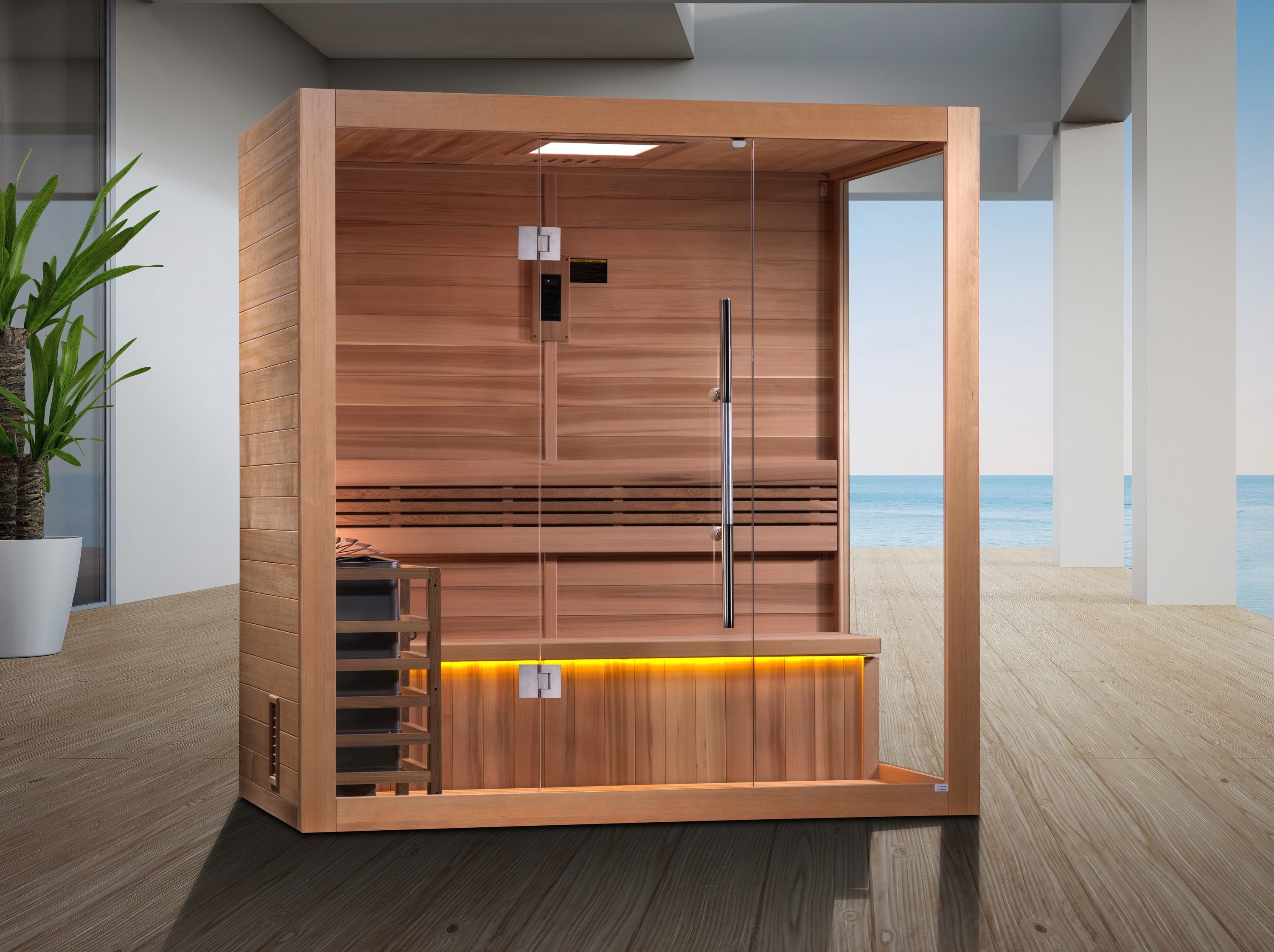 SAUNA EVOLUTION® 3 Person Traditional Steam Sauna Modern Relax 5 - Energize Trek