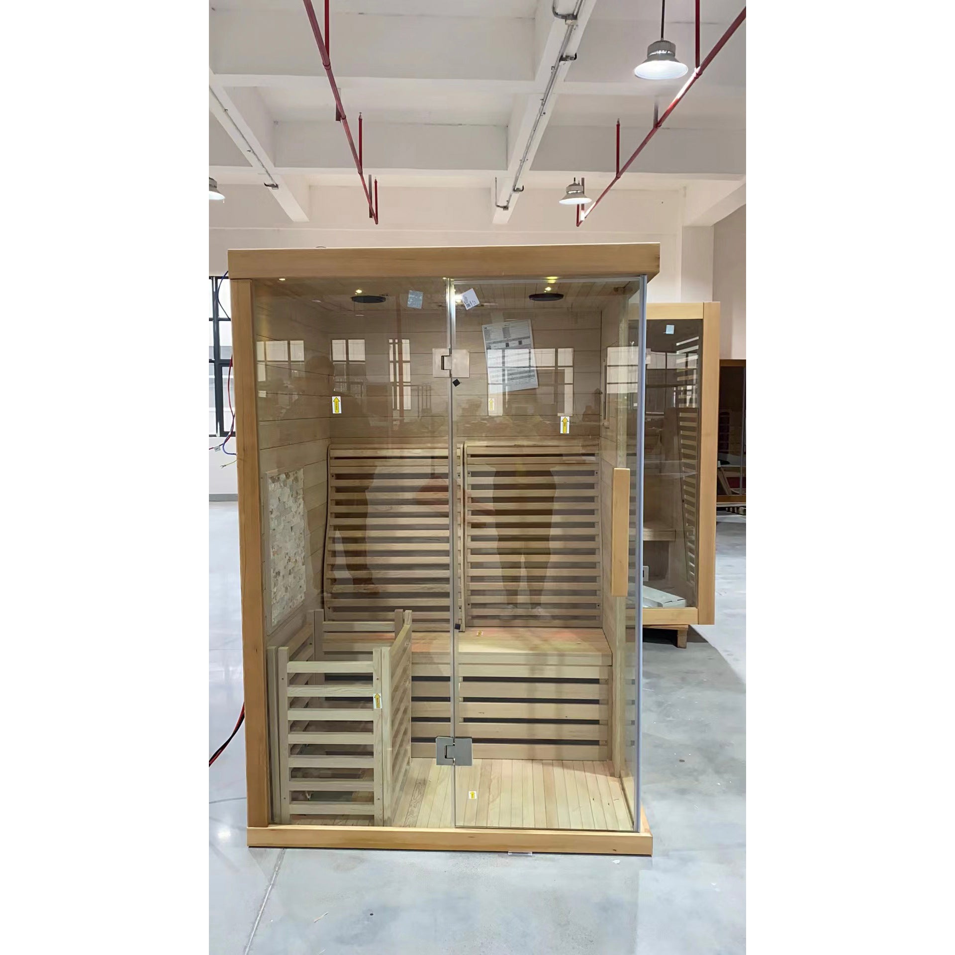 SAUNA EVOLUTION® Commercial Finnish Bath Home Sauna Indoor Steam Room Glass 03 - Energize Trek