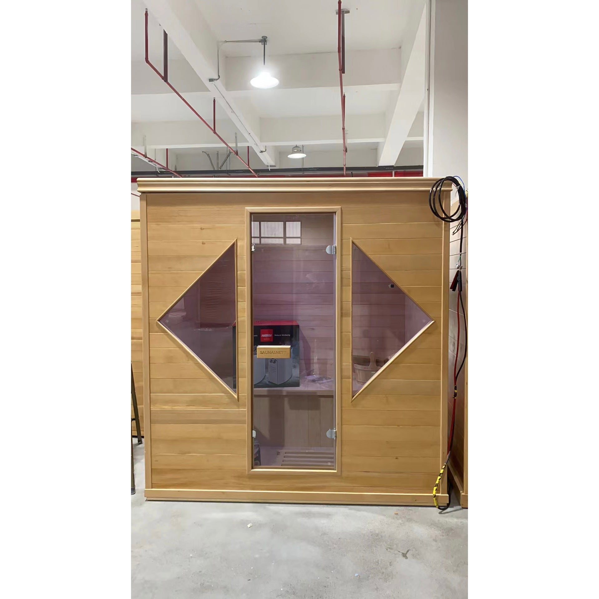 SAUNA EVOLUTION®  Indoor Luxury Traditional Wood Spa Dry Sauna Room Glass 06 - Energize Trek