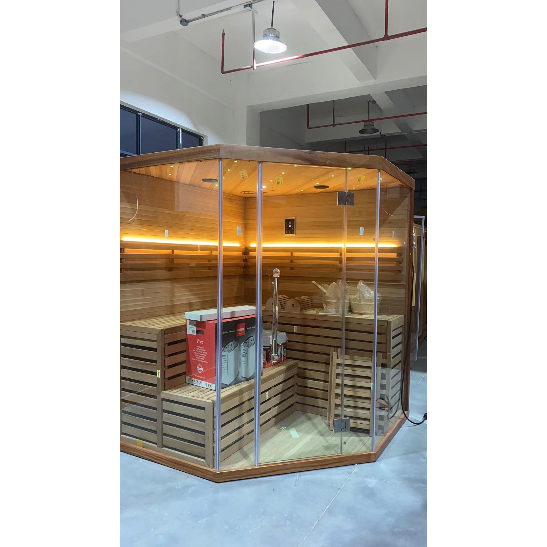 SAUNA EVOLUTION®  Indoor Finland Luxury Traditional Steam Sauna Room Glass 11 - Energize Trek