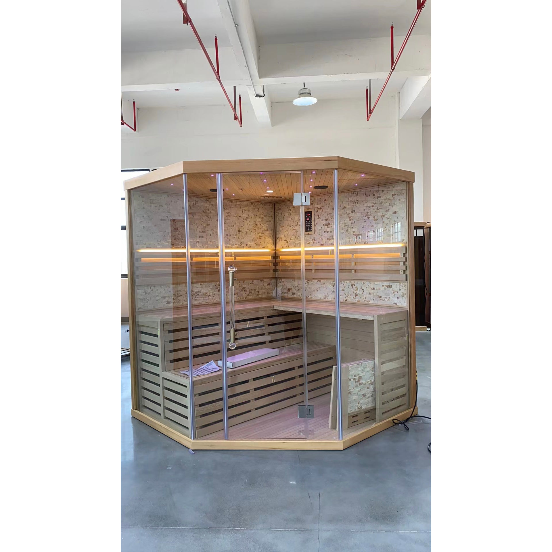 SAUNA EVOLUTION®  Indoor Finland Luxury Traditional Steam Sauna Room Glass 11 - Energize Trek