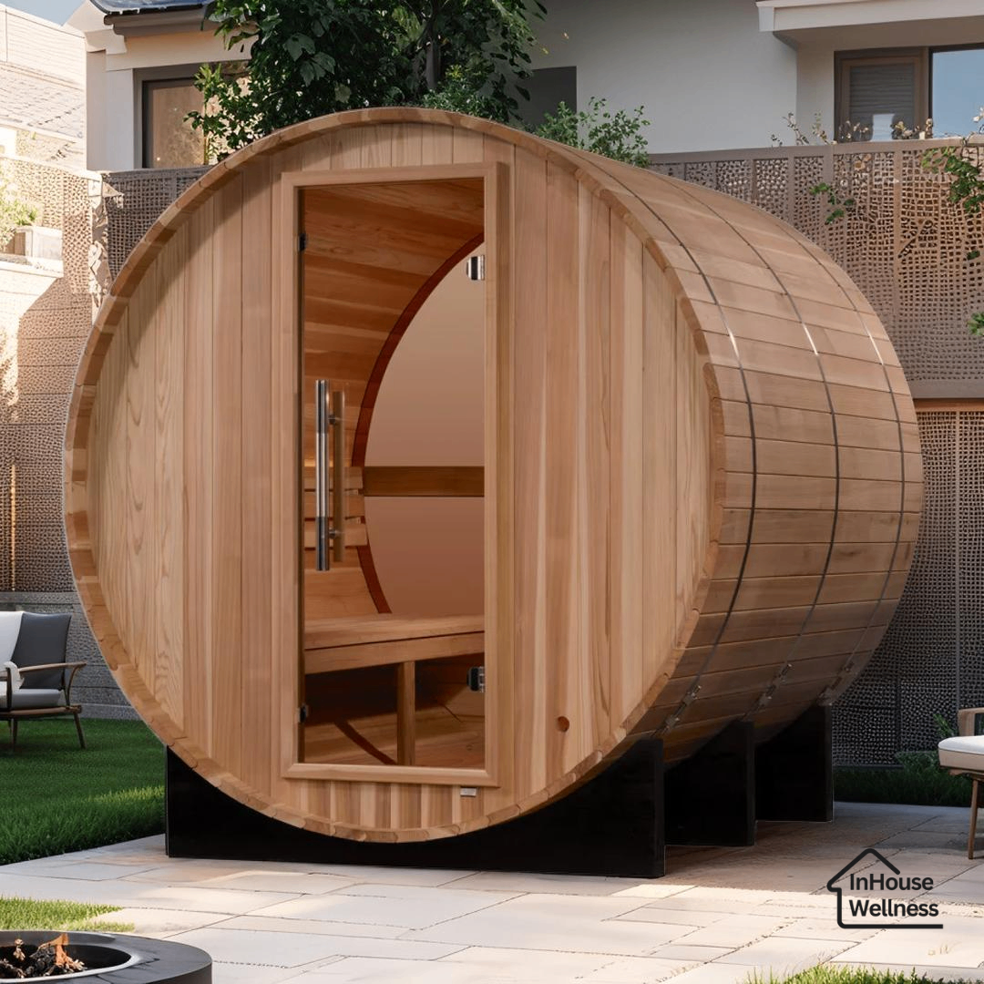 Golden Designs Zurich – 4 person Indoor Traditional Sauna – Hemlock, Touchscreen, Bluetooth, LED Lighting - Energize Trek