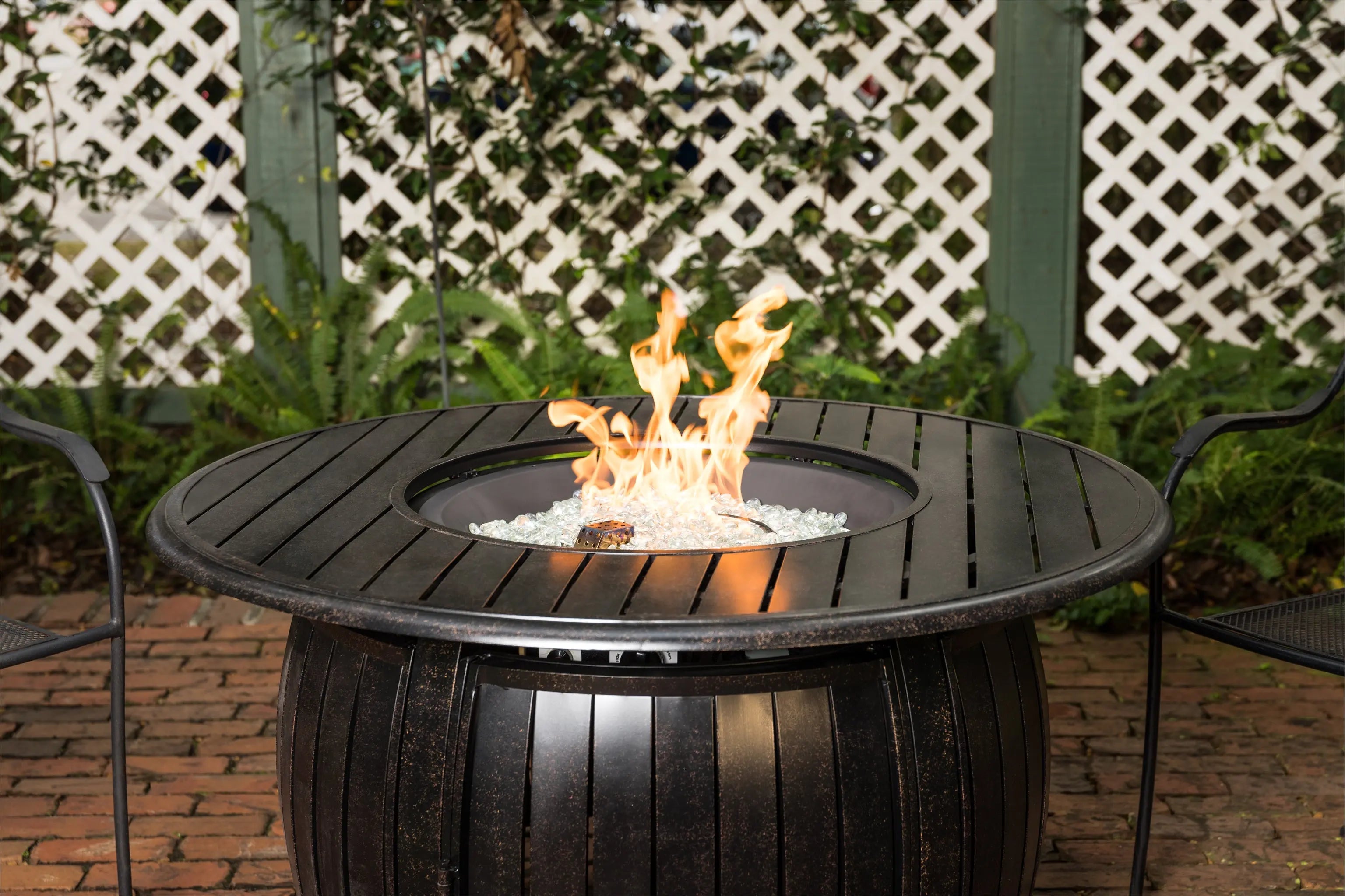 Grand Cooper 44" Round Aluminum Convertible Gas Fire Pit Table - Energize Trek
