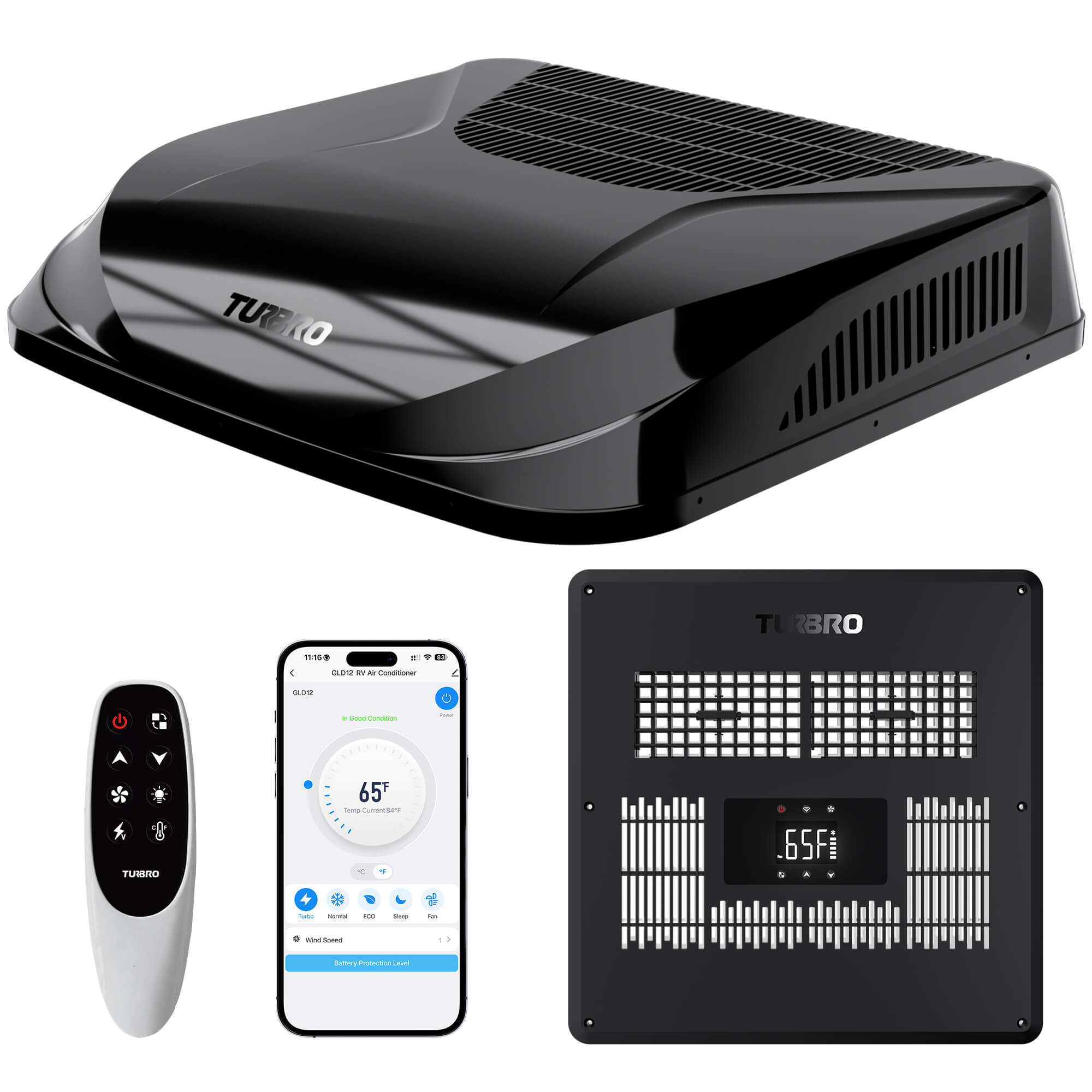 Greenland 12,000 BTU 12V DC Inverter Rooftop RV Air Conditioner - Energize Trek