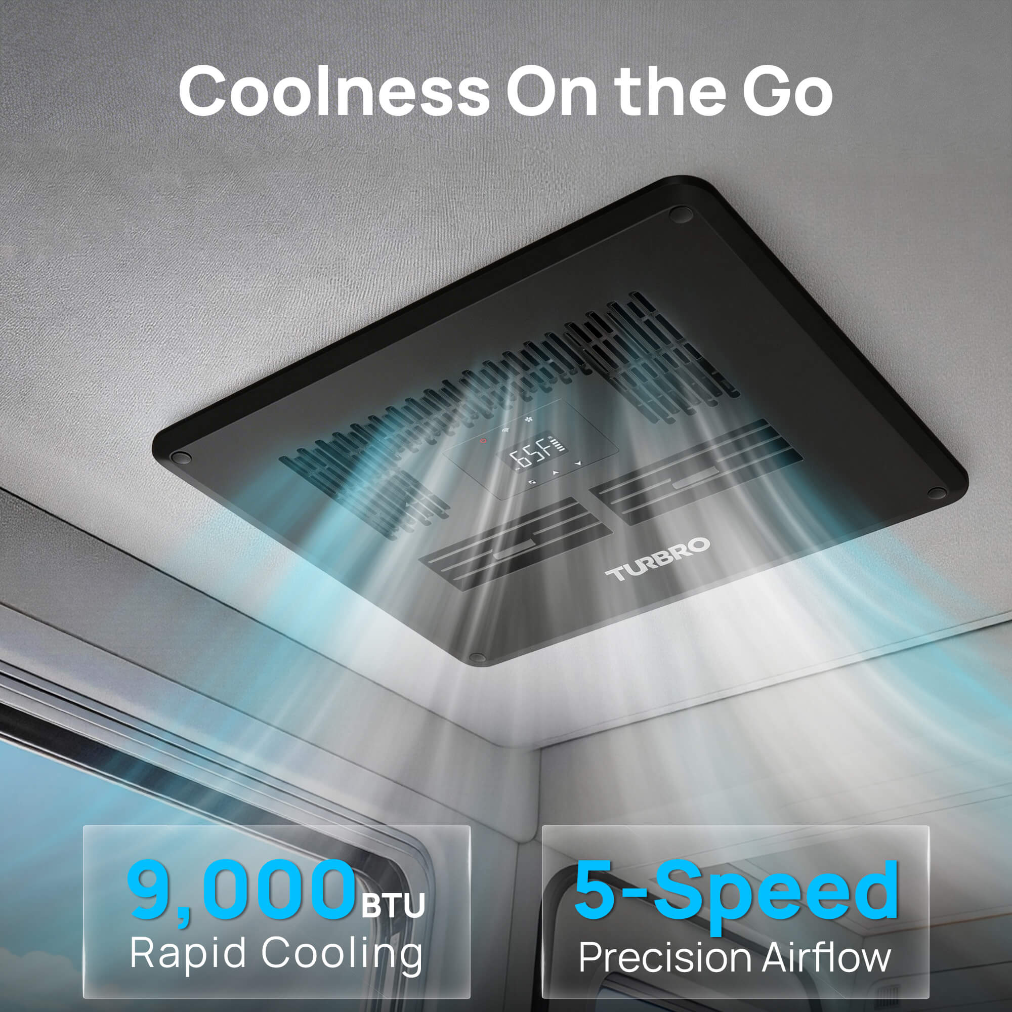 Greenland 9,000 BTU 12V DC Inverter Rooftop RV Air Conditioner (R32) - Energize Trek