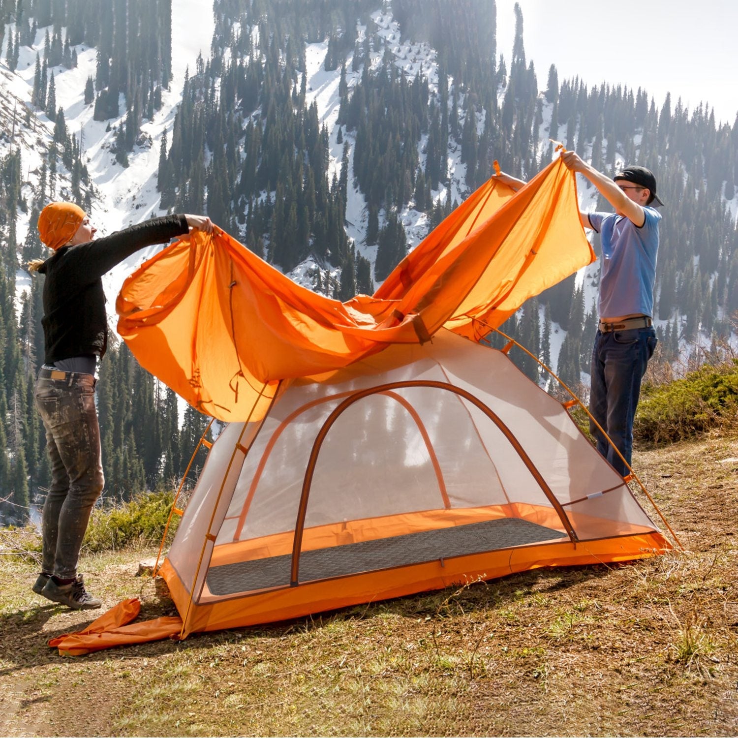 Heated Sleeping Bag Liner Powered By USB Plug Power Bank 3 Temperature Levels with Carrying Bag Machine Washable Electric Tent Heating Pad For Camping - Energize Trek