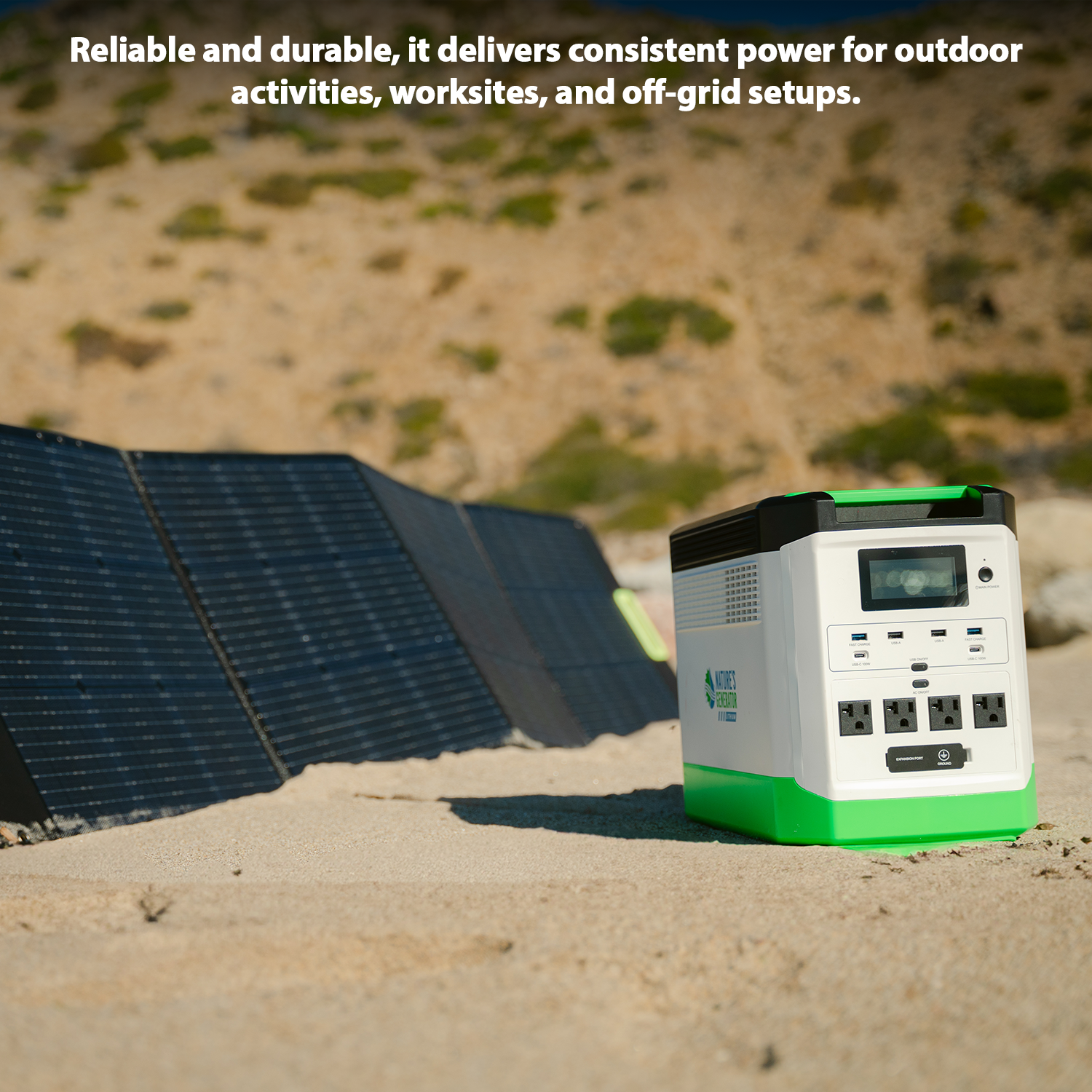 High Capacity Lithium 1800 Solar Generator - Energize Trek