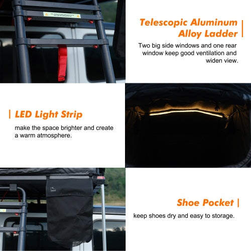 ILANDER Lite Cruiser Car Roof top Tent 120cm, Entry Level Onshore Aluminum Folding Car Roof Tent For Sedan SUV Truck Camping Waterproof, Windproof, Rugged - Energize Trek