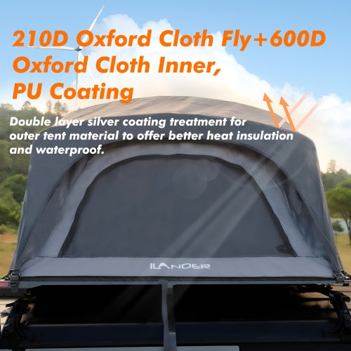 ILANDER Lite Cruiser Rooftop Tent 140cm, Entry Level Land Aluminum Folding Rooftop Tent For Sedans SUV Truck Camping Waterproof, Windproof, RuggedUnavailable Platform - Amazon - Energize Trek