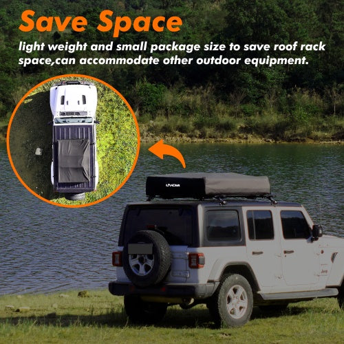 ILANDER Lite Cruiser Rooftop Tent 140cm, Entry Level Land Aluminum Folding Rooftop Tent For Sedans SUV Truck Camping Waterproof, Windproof, RuggedUnavailable Platform - Amazon - Energize Trek