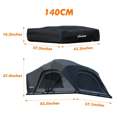 ILANDER Lite Cruiser Rooftop Tent 140cm, Entry Level Land Aluminum Folding Rooftop Tent For Sedans SUV Truck Camping Waterproof, Windproof, RuggedUnavailable Platform - Amazon - Energize Trek