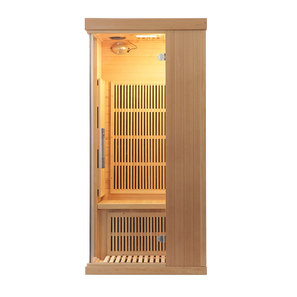 SAUNA EVOLUTION®  Indoor Carbon Heaters Glass Door Sauna Room Far Infrared 09 - Energize Trek