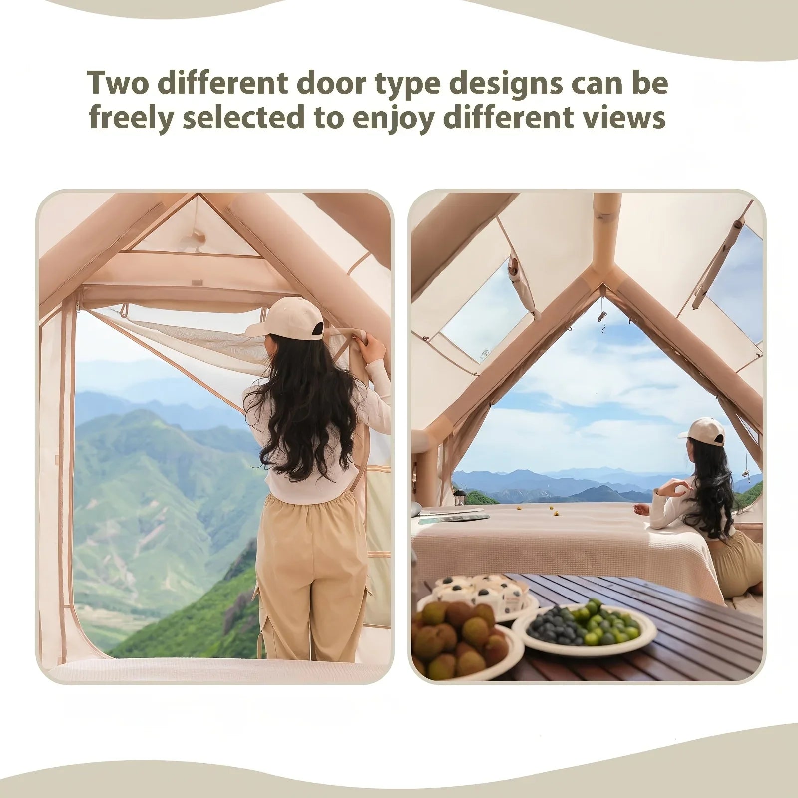 Inflatable Camping Tent With Skylight And Breathable Mesh - Energize Trek