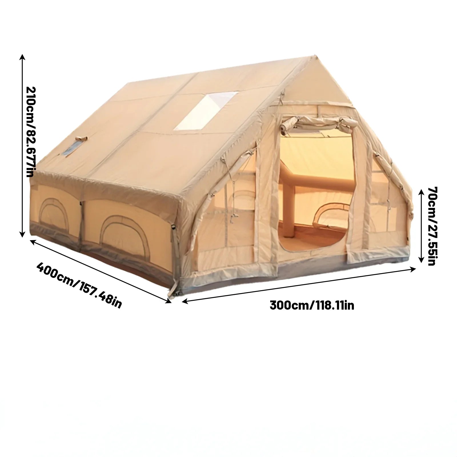 Inflatable Camping Tent With Skylight And Breathable Mesh - Energize Trek