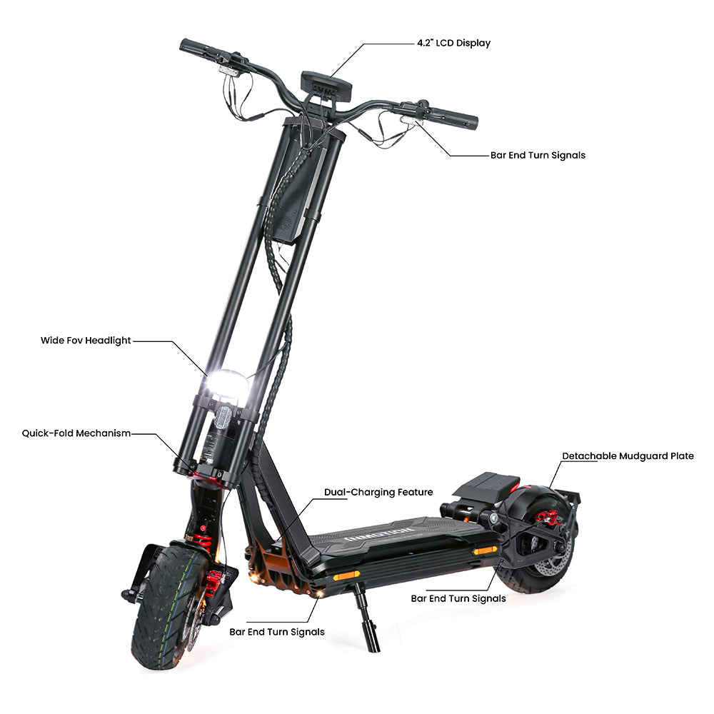 Inmotion RS Midnight and Original 2.0 60-MPH Dual Motor Electric Scooter for Adults | Adjustable Deck Height - Energize Trek