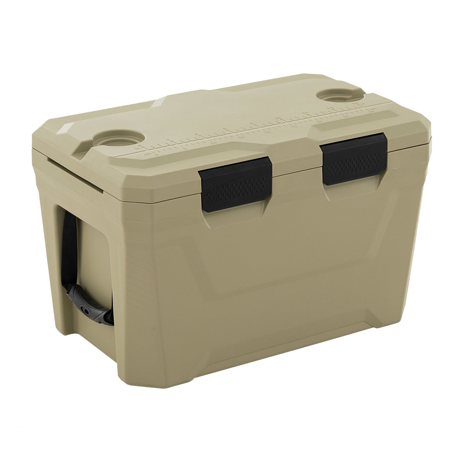 Insulated Portable Cooler Hard Shell Ice Chest with 2 Cup Holders Bottle Opener and Drain Plug - Energize Trek