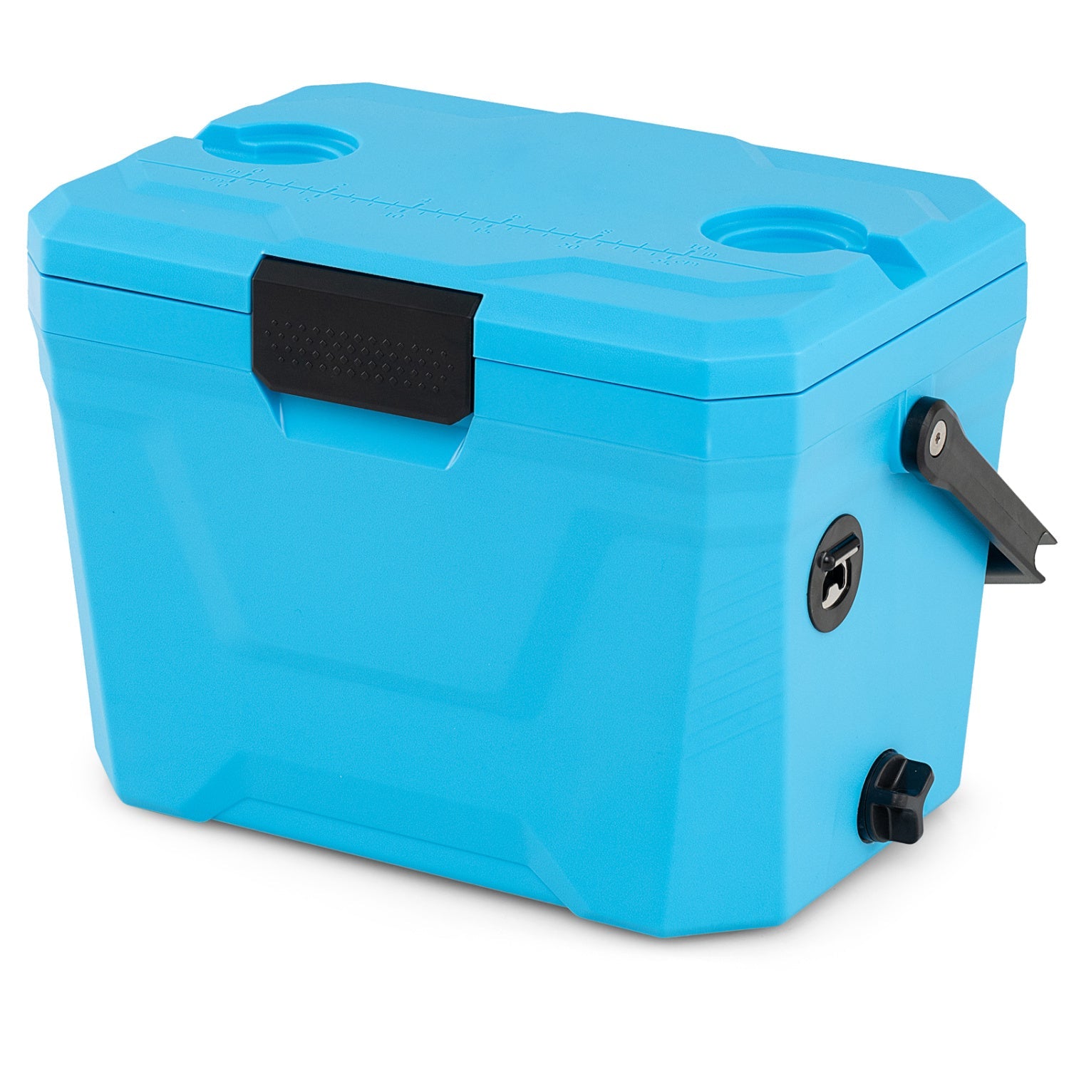 Insulated Portable Cooler Hard Shell Ice Chest with 2 Cup Holders - Energize Trek
