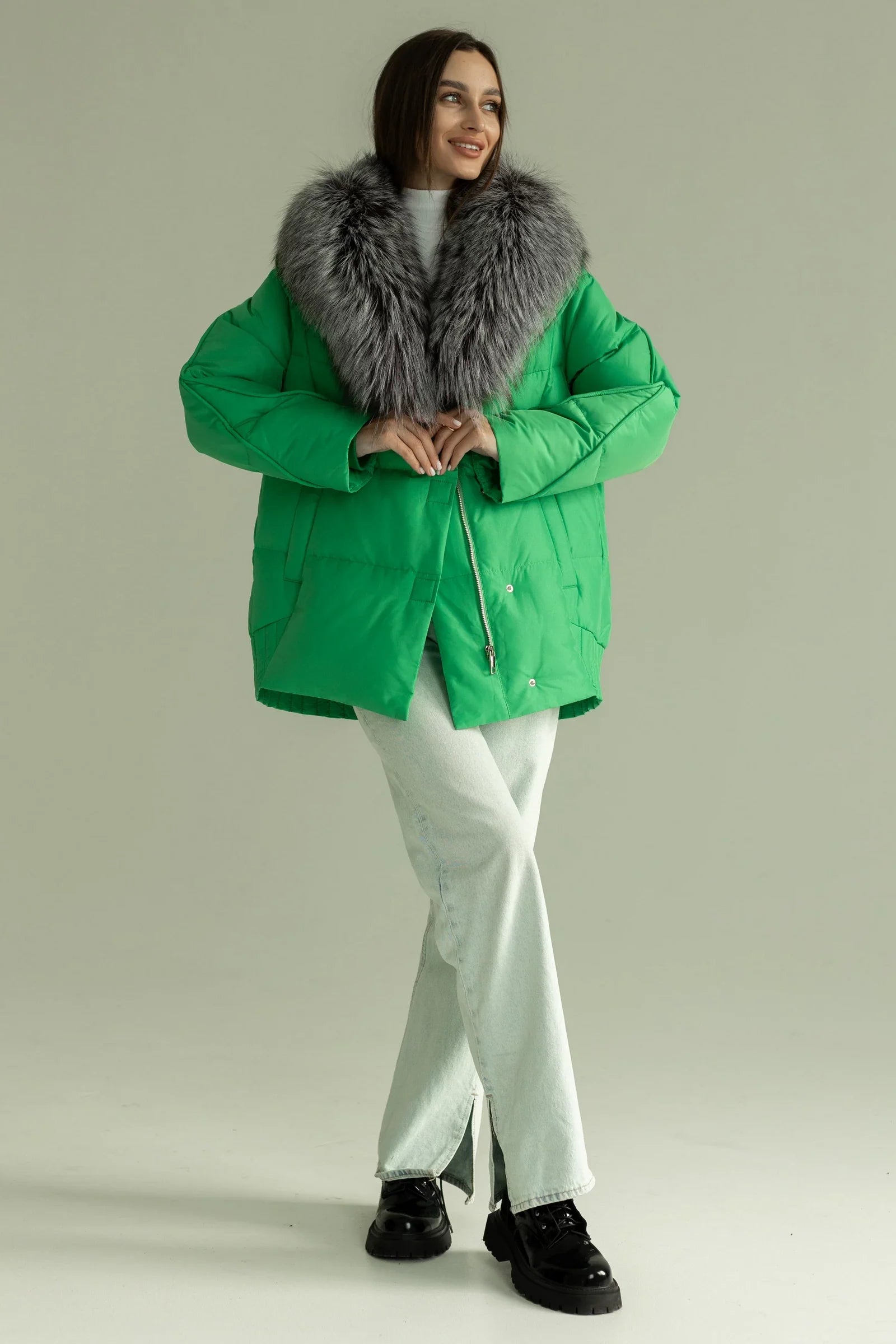 Genuine Silver Fox Down Fill Jacket - Energize Trek