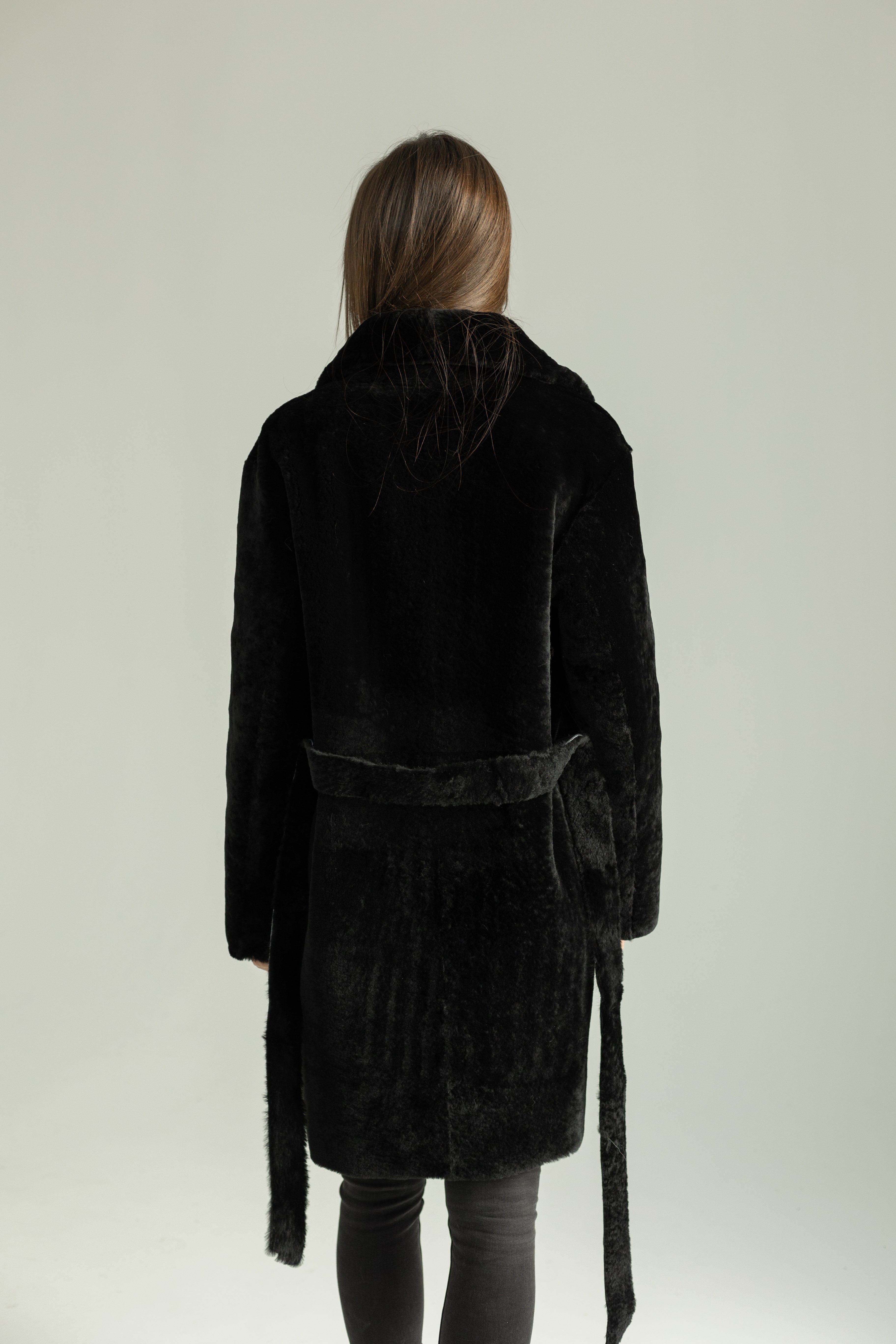 Genuine Shearling Merino Lamb Leather Coat by Punto Leather - Energize Trek