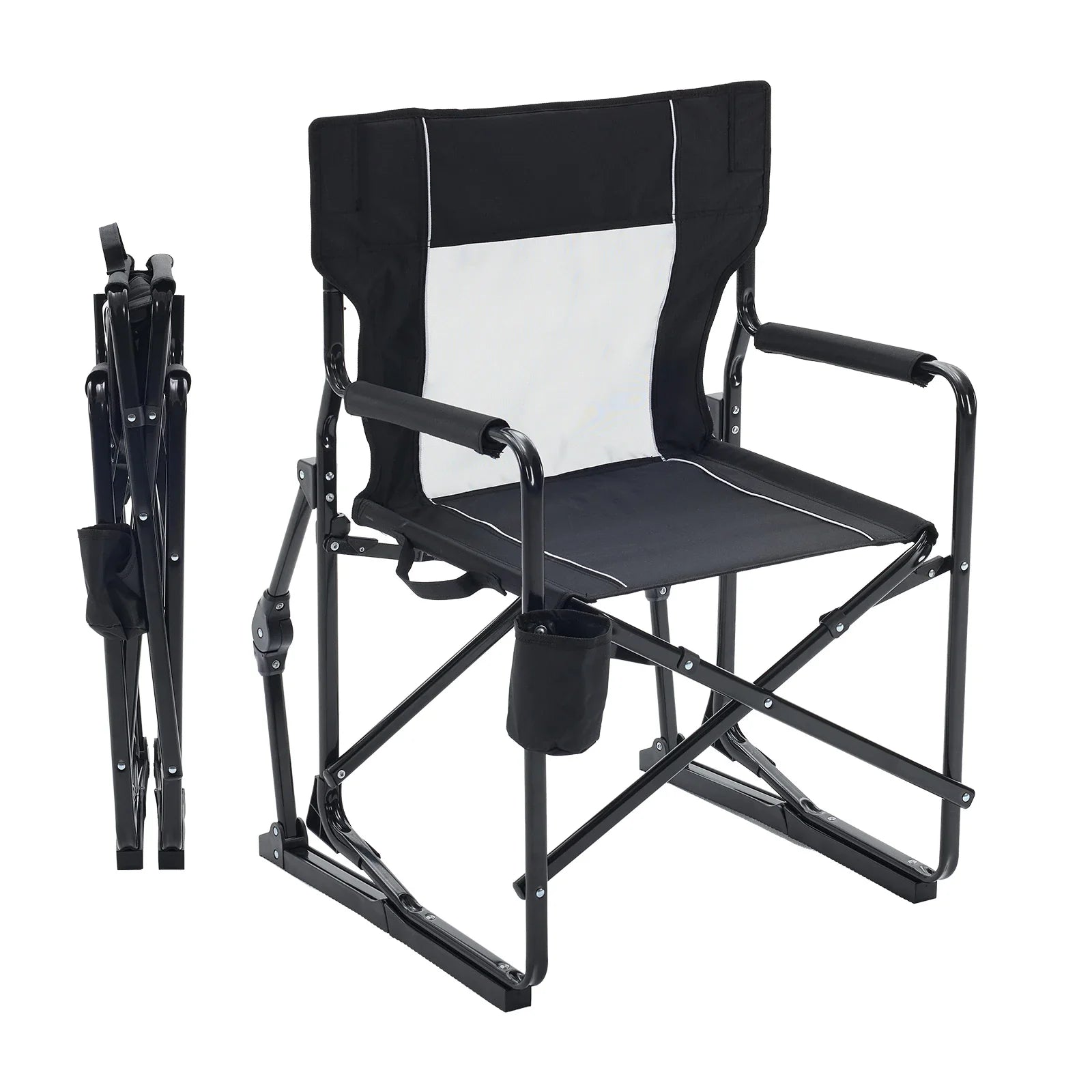 JHK Outdoor Folding Rocking Chair Portable Camping Patio Lounge - Energize Trek