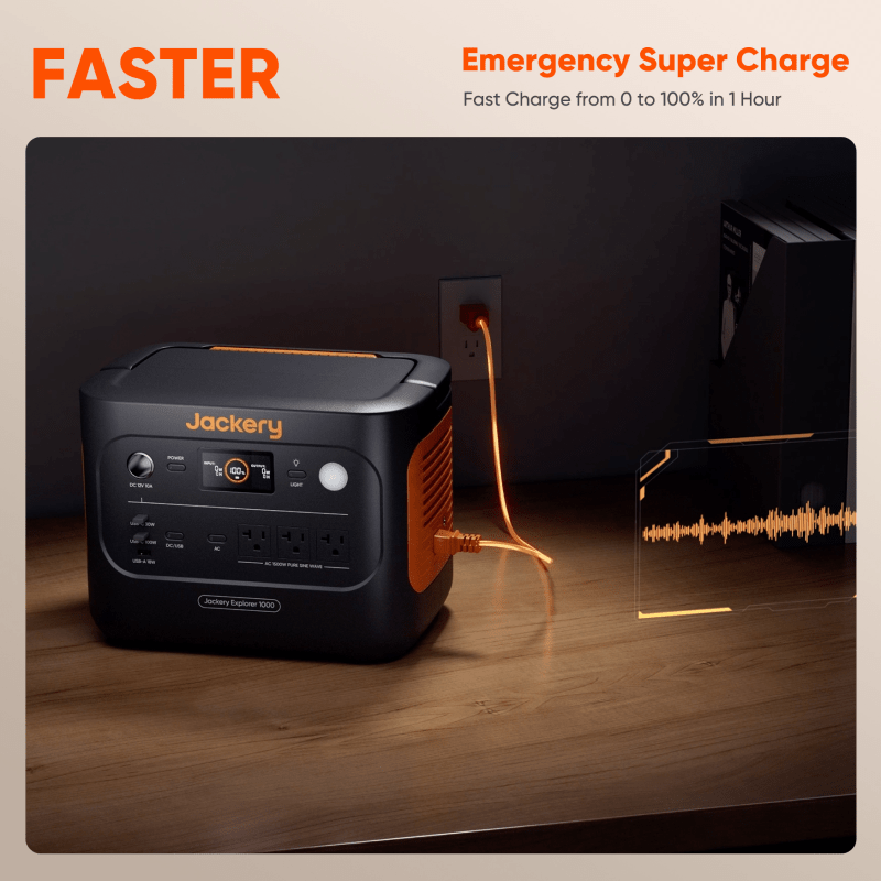 Jackery Portable Power Station  Explorer 1000 - Energize Trek