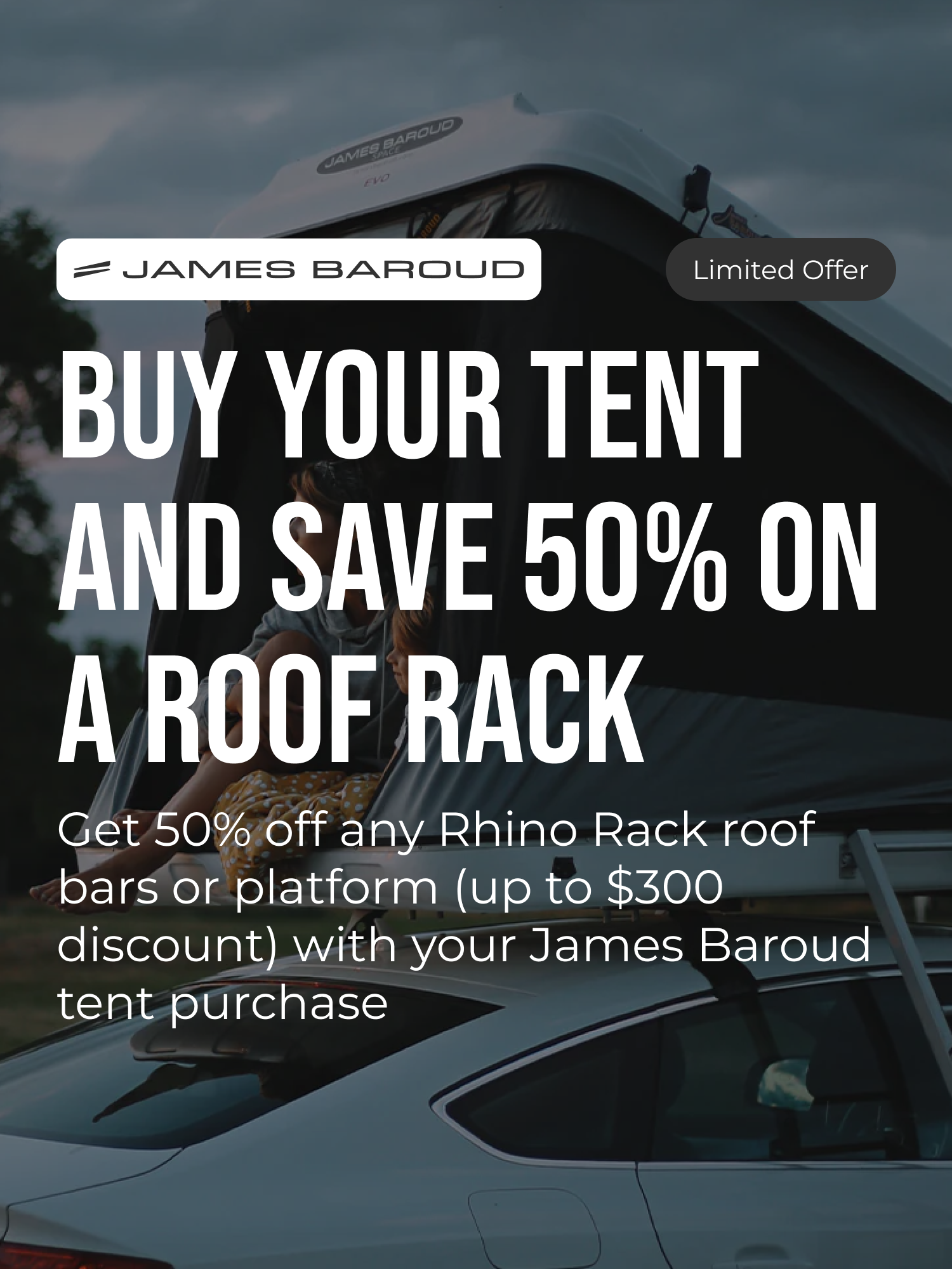 James Baroud VISION Rooftop Tent - Energize Trek