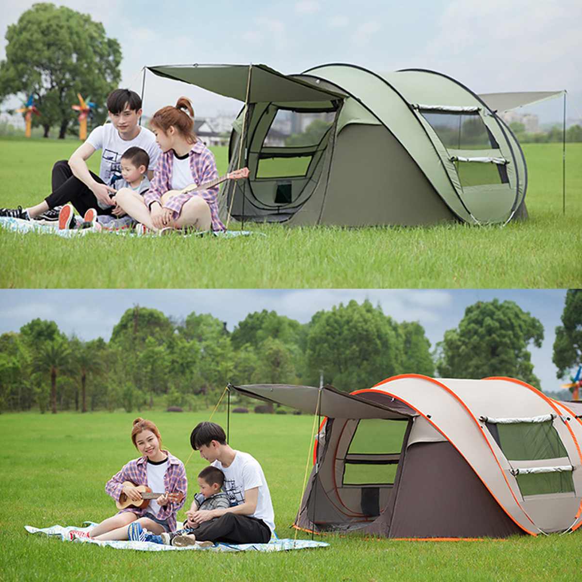 Large Capacity 4 to 5 Persons Automatic Pop Up Camping Tent - Energize Trek