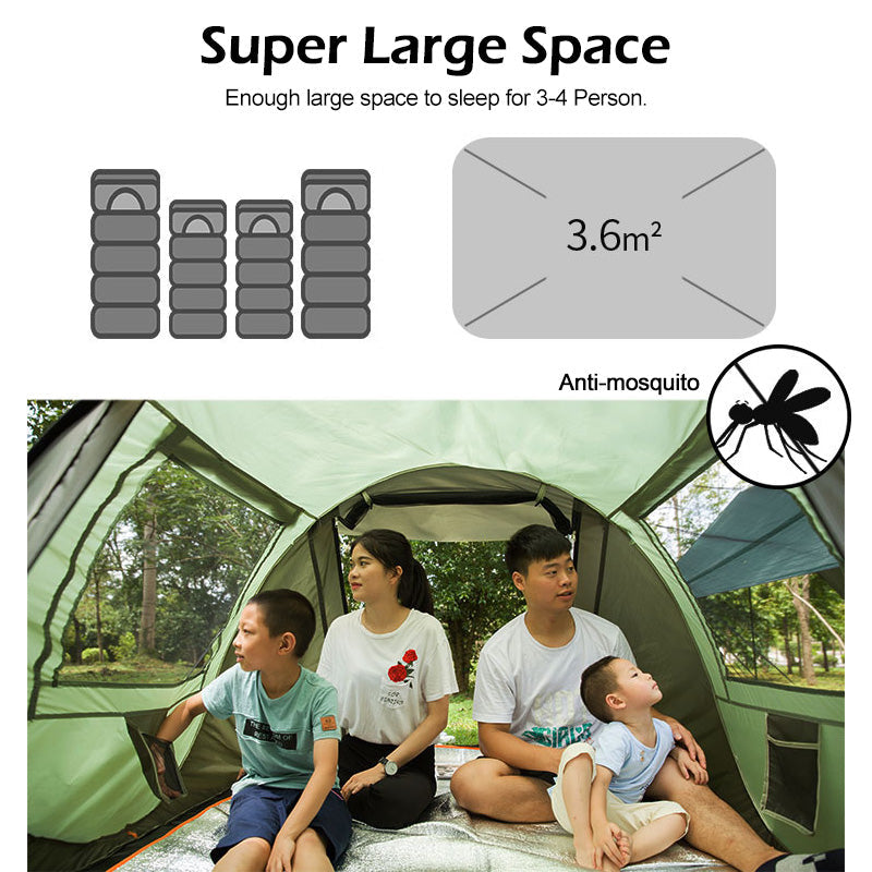 Large Capacity 4 to 5 Persons Automatic Pop Up Camping Tent - Energize Trek