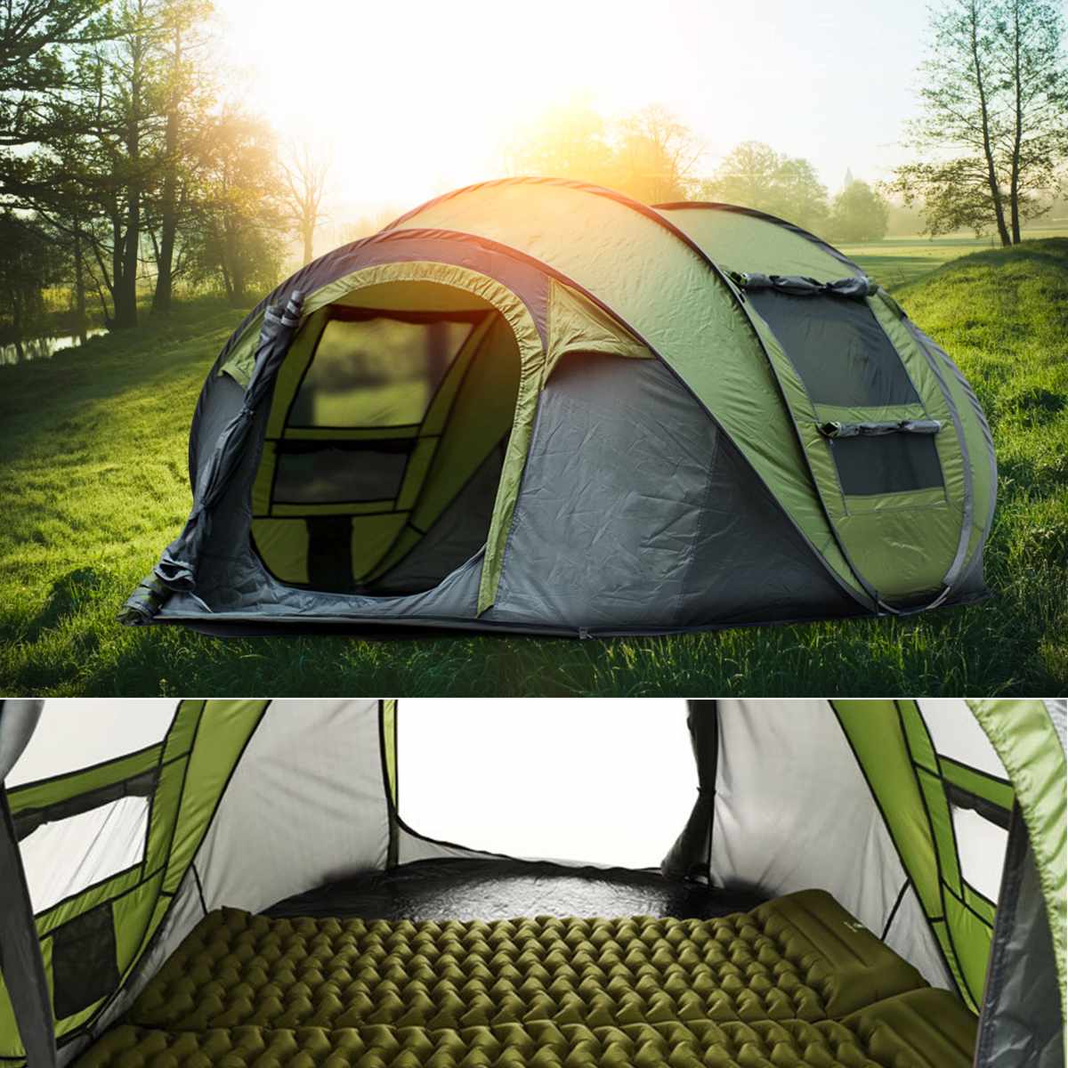 Large Capacity 4 to 5 Persons Automatic Pop Up Camping Tent - Energize Trek