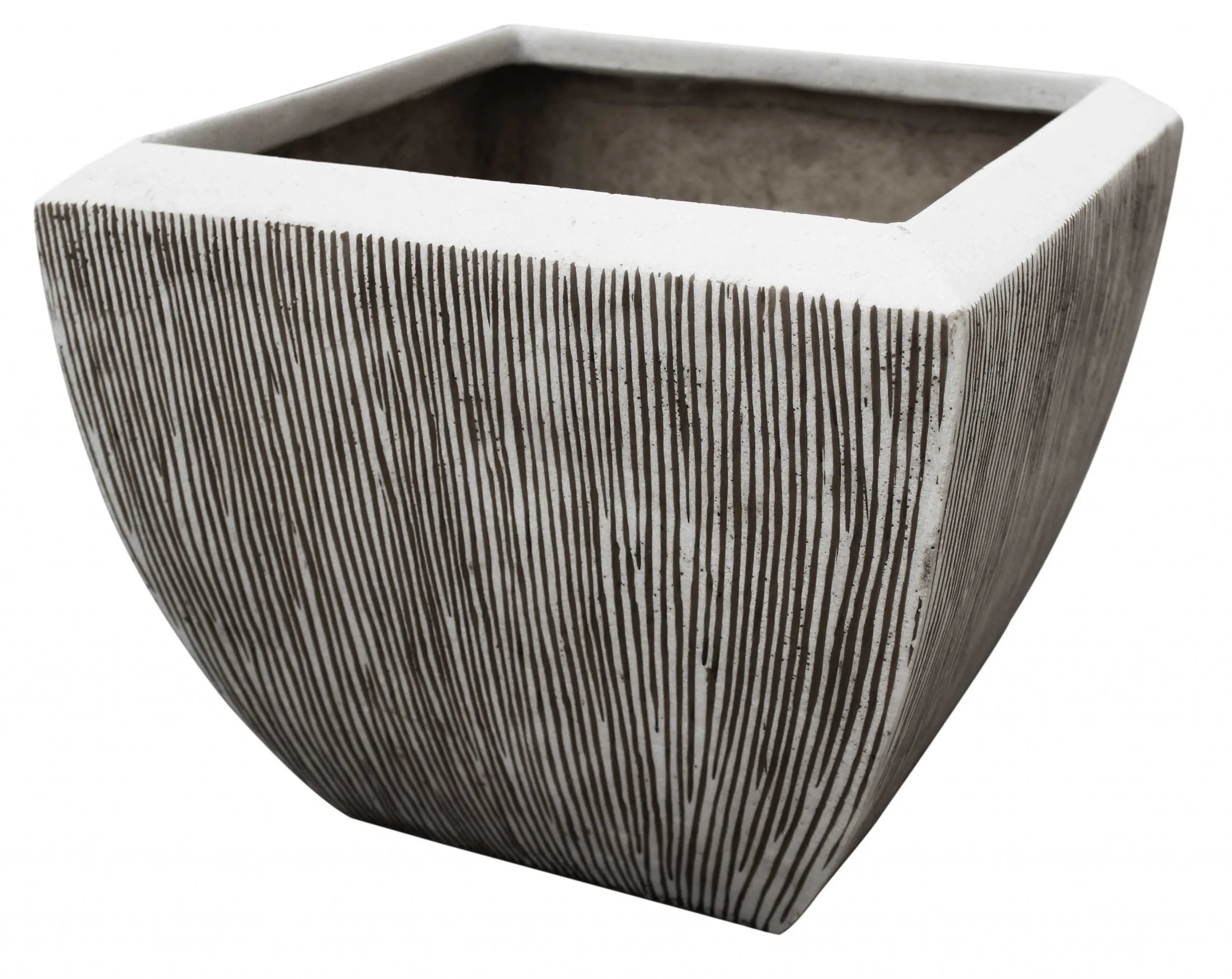 Large Distressed And Ribbed Flower Pot Planter - Energize Trek