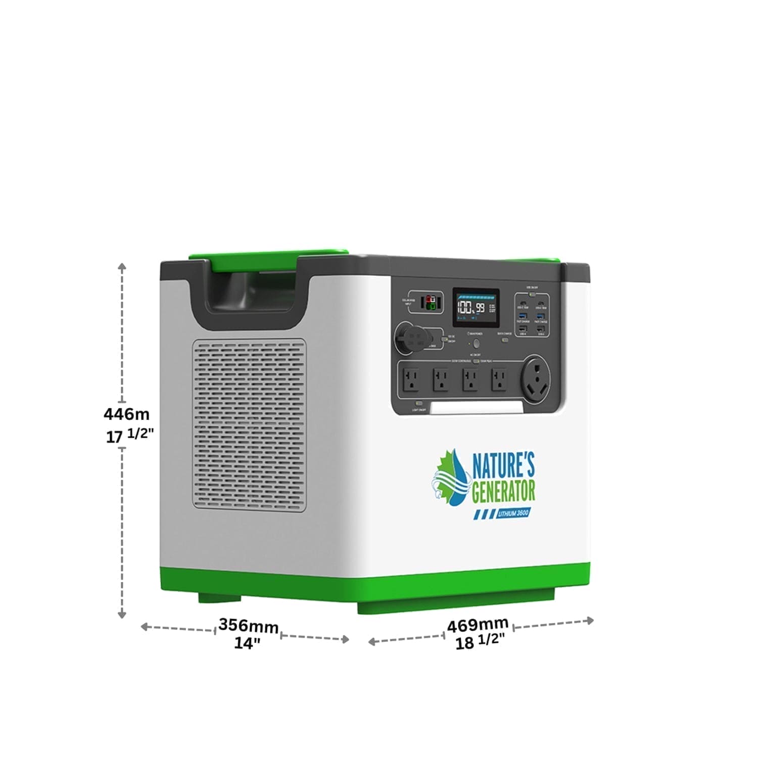 Nature's Generator Lithium 3600 Solar Generator - Energize Trek