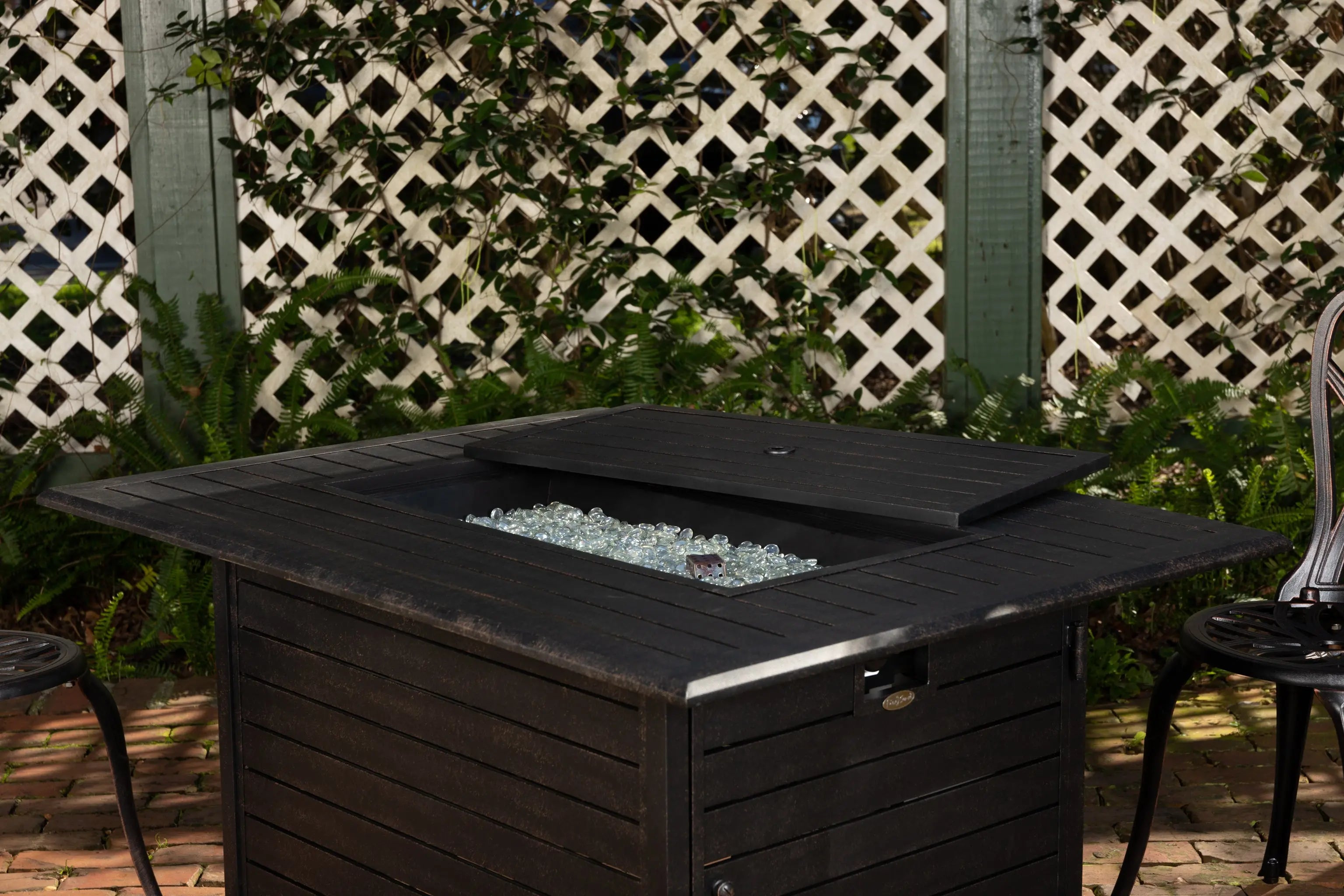 Longmont 48" Rectangular Aluminum Convertible Gas Fire Pit Table - Energize Trek