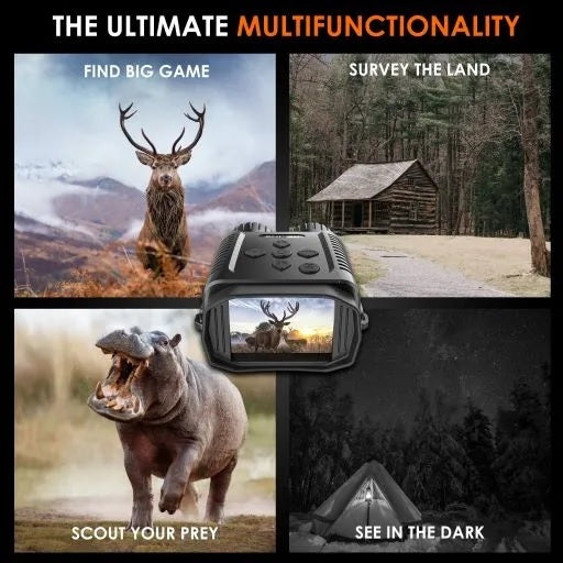 REXING B1 Mini – 1080p Night Vision Mini Digital Binoculars – Travel Infrared Binoculars Save Image And Video w/ Viewing Screen, High-Tech Hunting Gear - Energize Trek