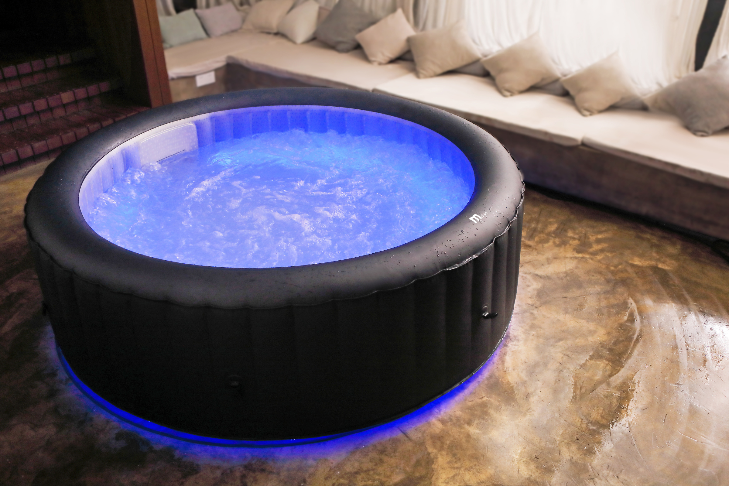 MSPA | AURORA | Urban Series | Inflatable Hot Tub & Spa | Light up the night | Upto 6 Person - Energize Trek