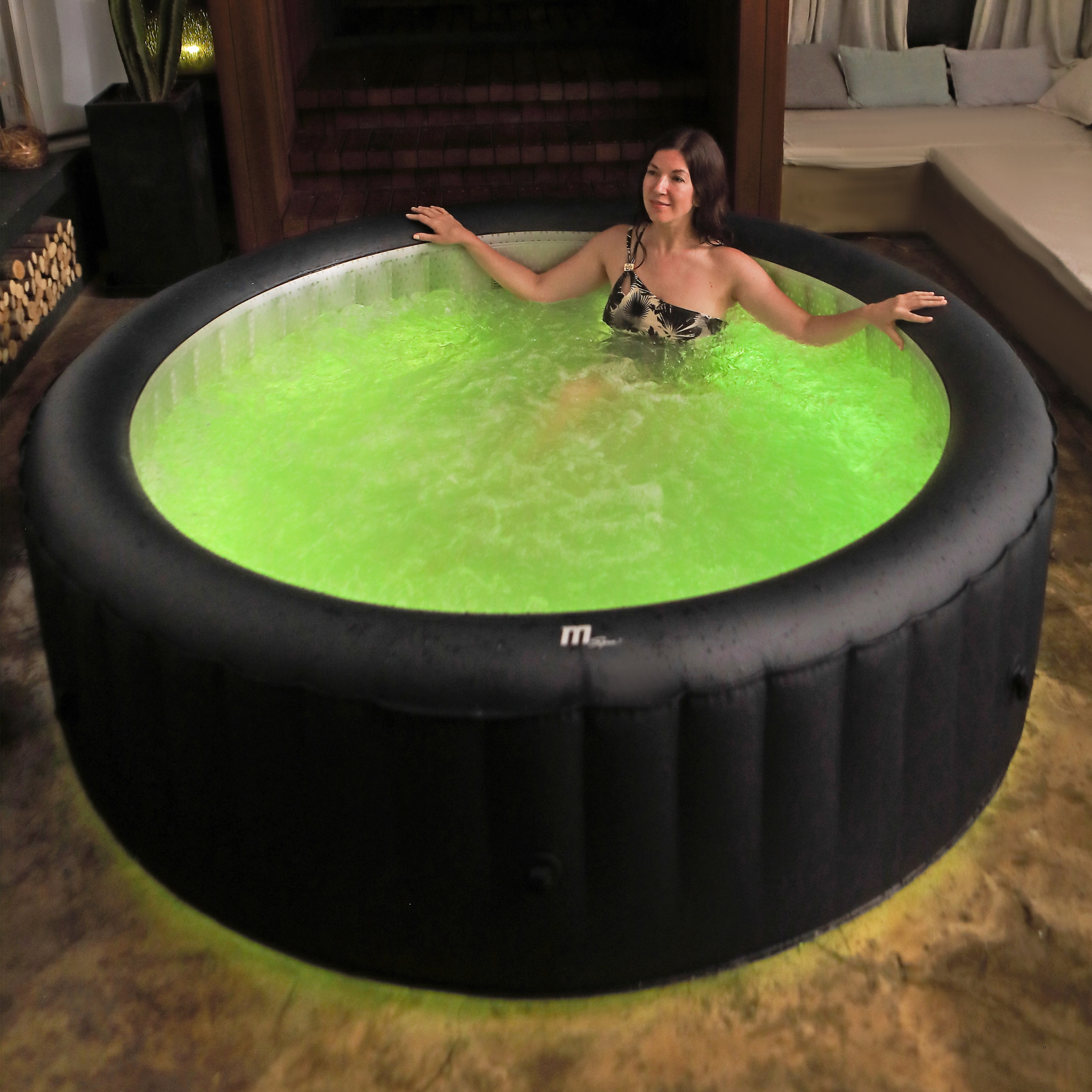 MSPA | AURORA | Urban Series | Inflatable Hot Tub & Spa | Light up the night | Upto 6 Person - Energize Trek
