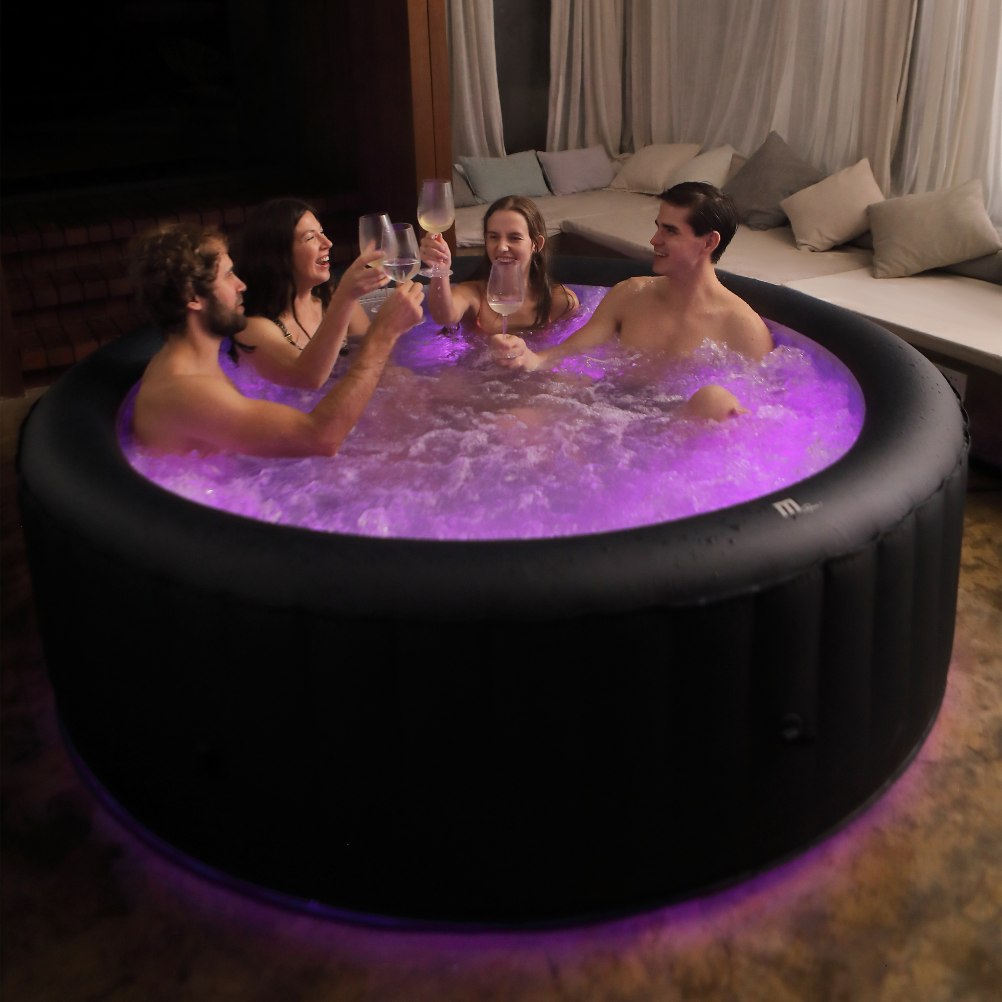 MSPA | AURORA | Urban Series | Inflatable Hot Tub & Spa | Light up the night | Upto 6 Person - Energize Trek