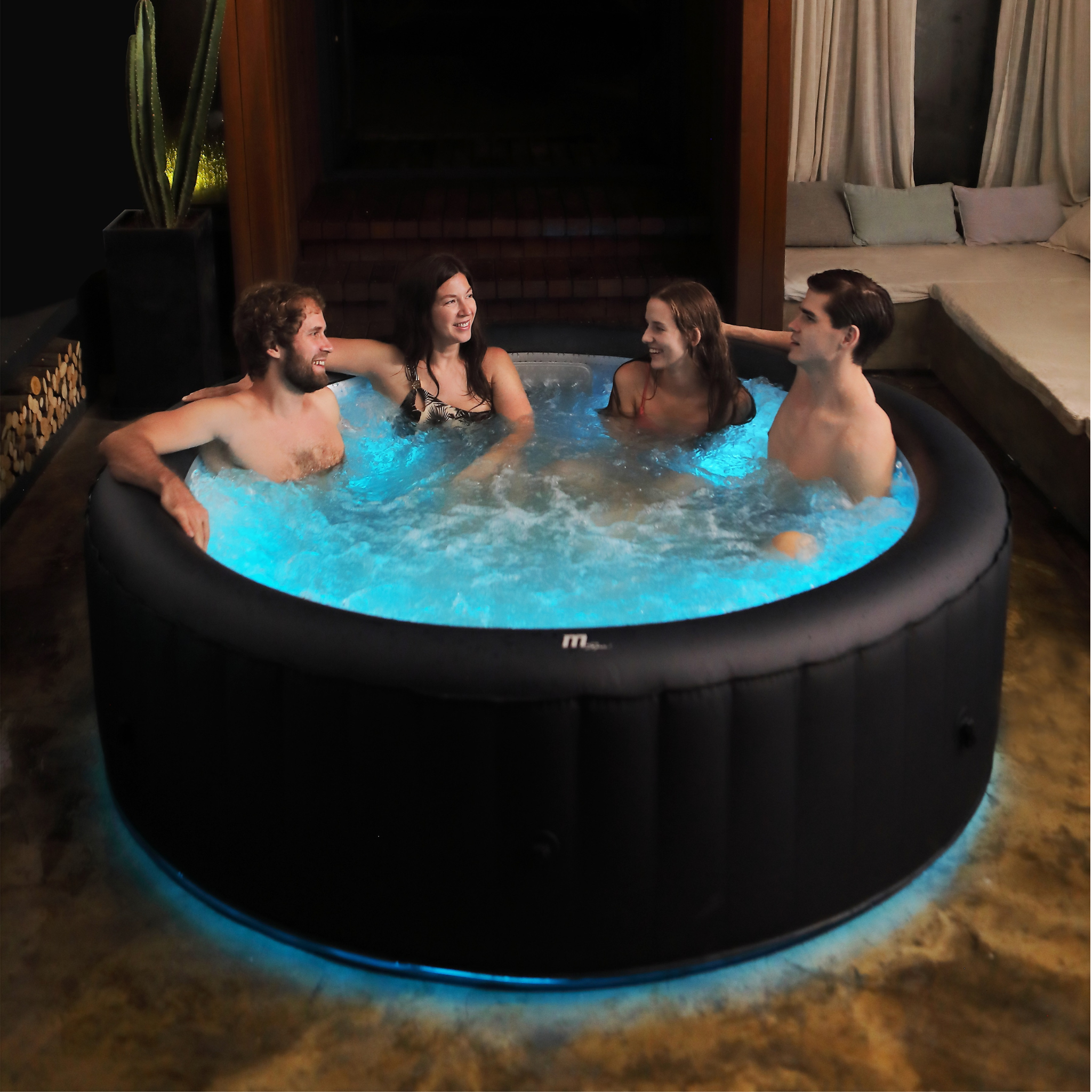 MSPA | AURORA | Urban Series | Inflatable Hot Tub & Spa | Light up the night | Upto 6 Person - Energize Trek