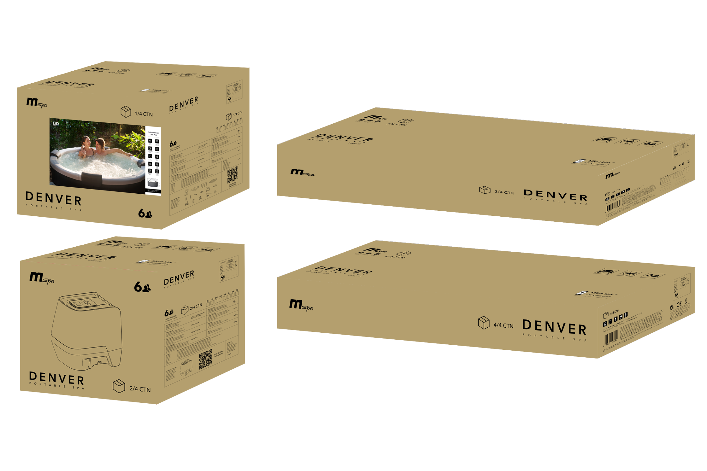MSPA | DENVER | Frame Series | Rigid Hot Tub & Spa | Upto 6 Person - Energize Trek