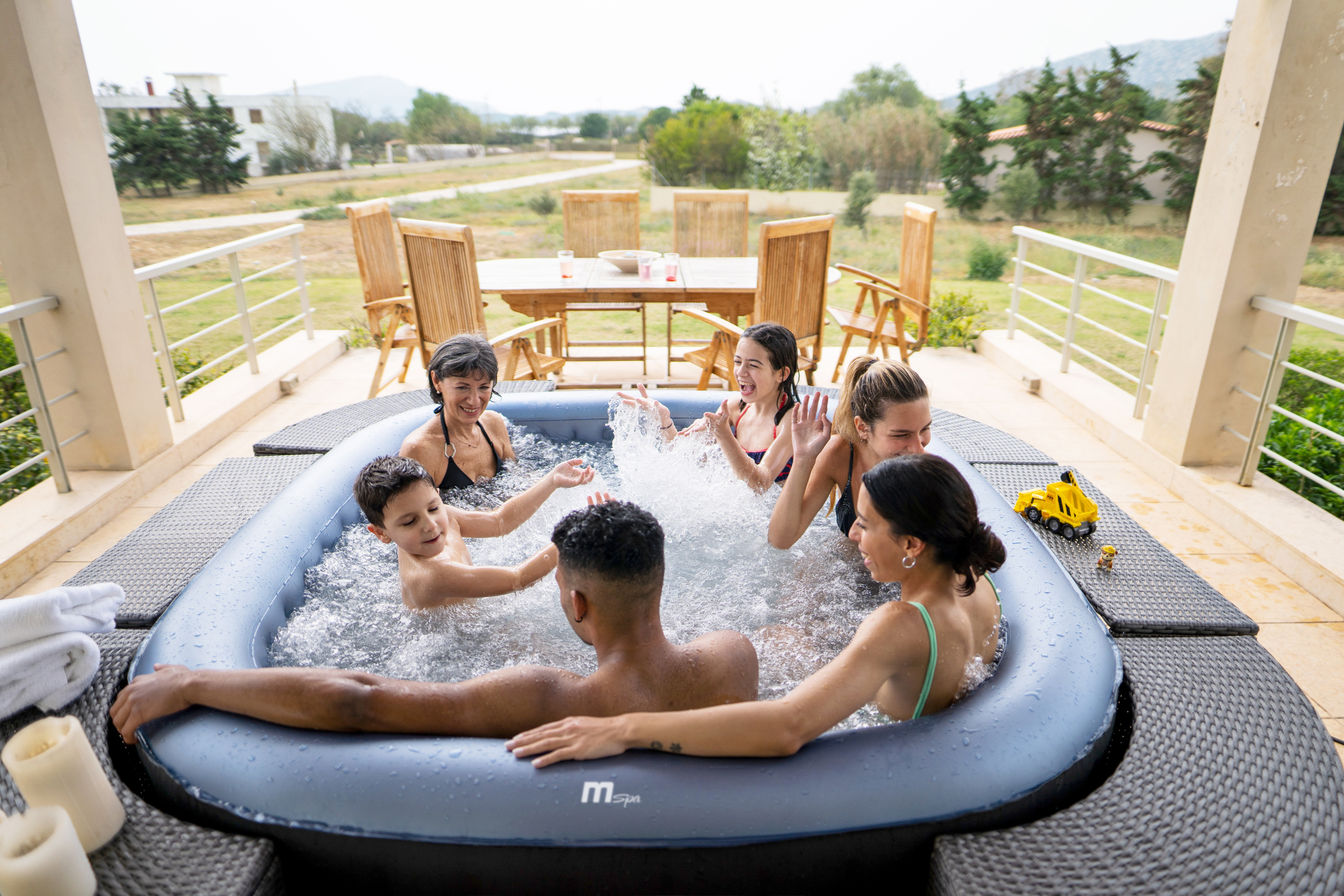 MSPA | TEKAPO | Comfort Series | Inflatable Hot Tub & Spa | Metallic Blue | Upto 6 Person - Energize Trek