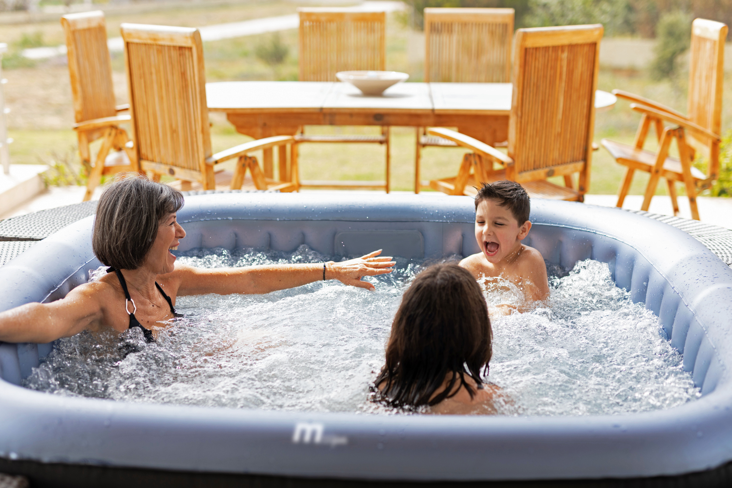 MSPA | TEKAPO | Comfort Series | Inflatable Hot Tub & Spa | Metallic Blue | Upto 6 Person - Energize Trek