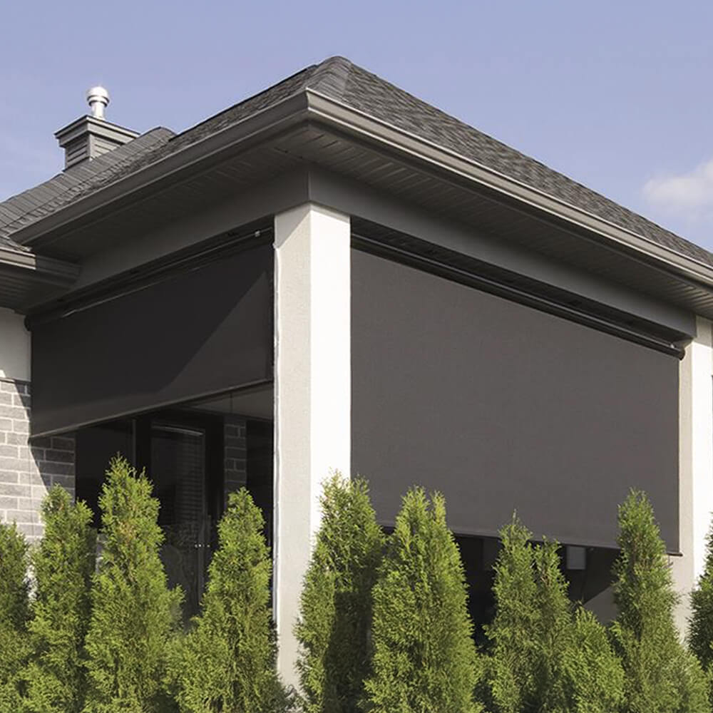 Multiple Awnings Multishade Premium Motorized Aluminum Retractable Outdoor Shade With PVC Covered Polyester Fabric (SAK69751) - Energize Trek