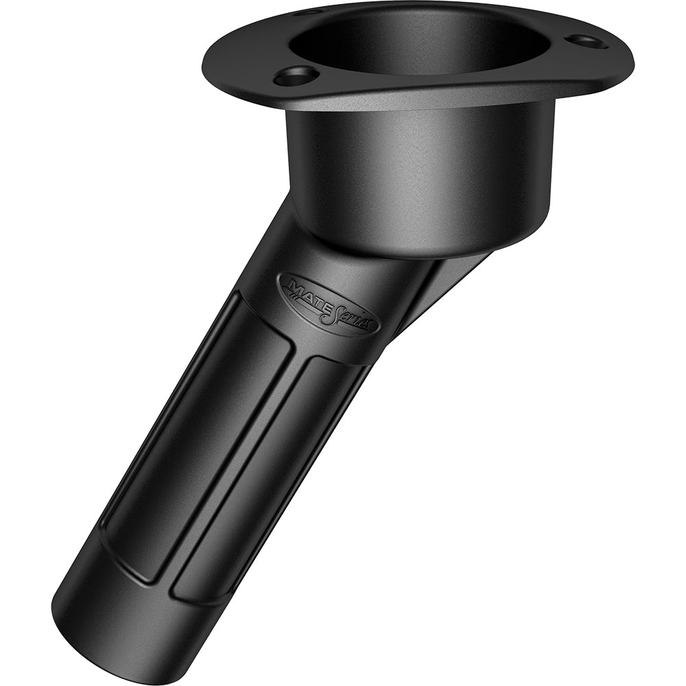 Mate Series Plastic Rod  Cup Holder 30 Degree Open wOval Top  Black P2030DB
